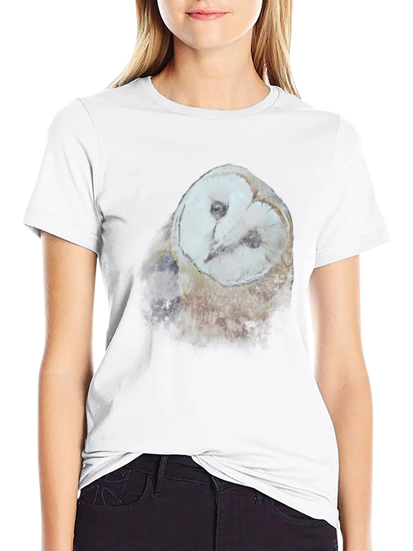 Owl Graphic T-Shirt - Black