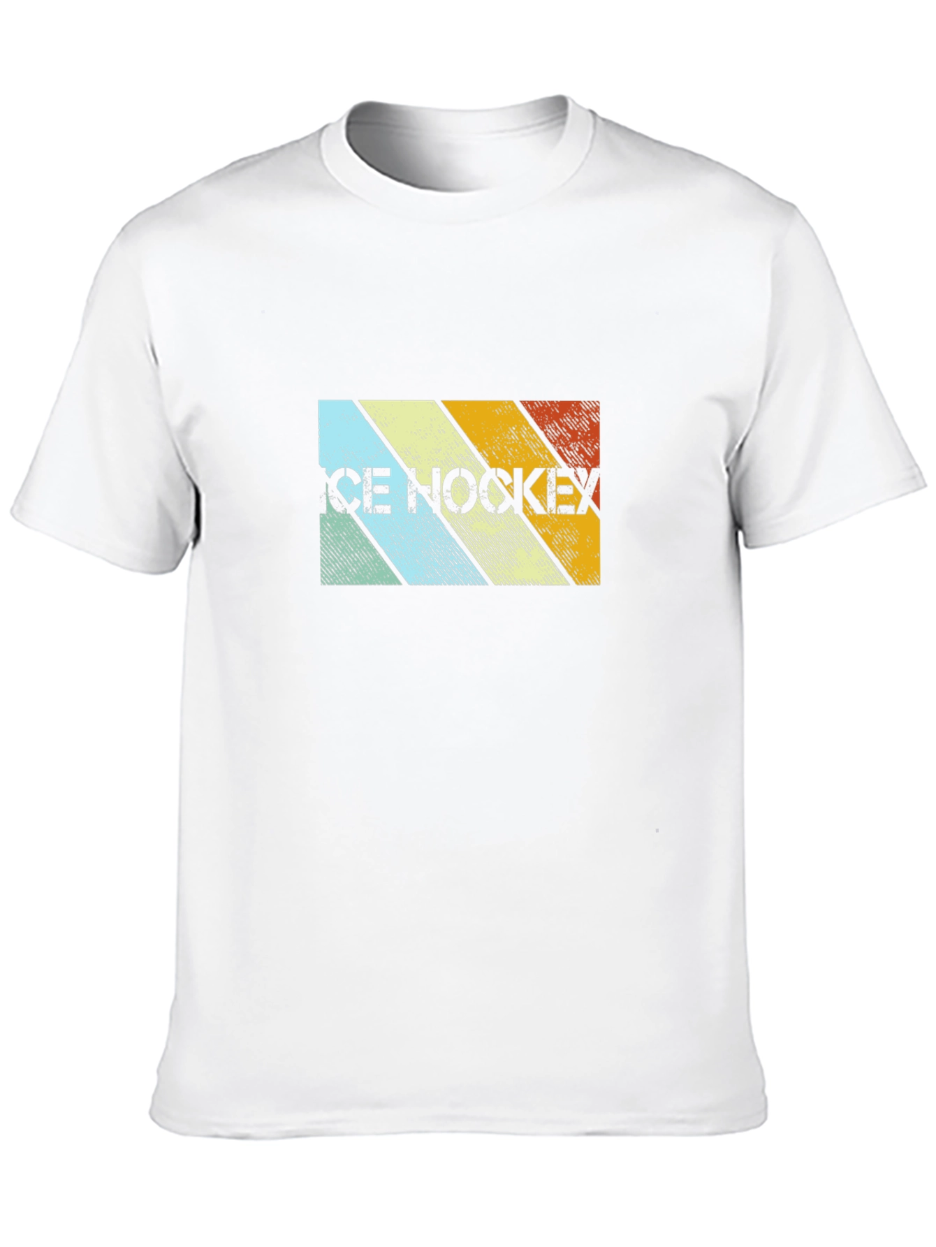 Retro Ice Hockey Graphic Tee - Black