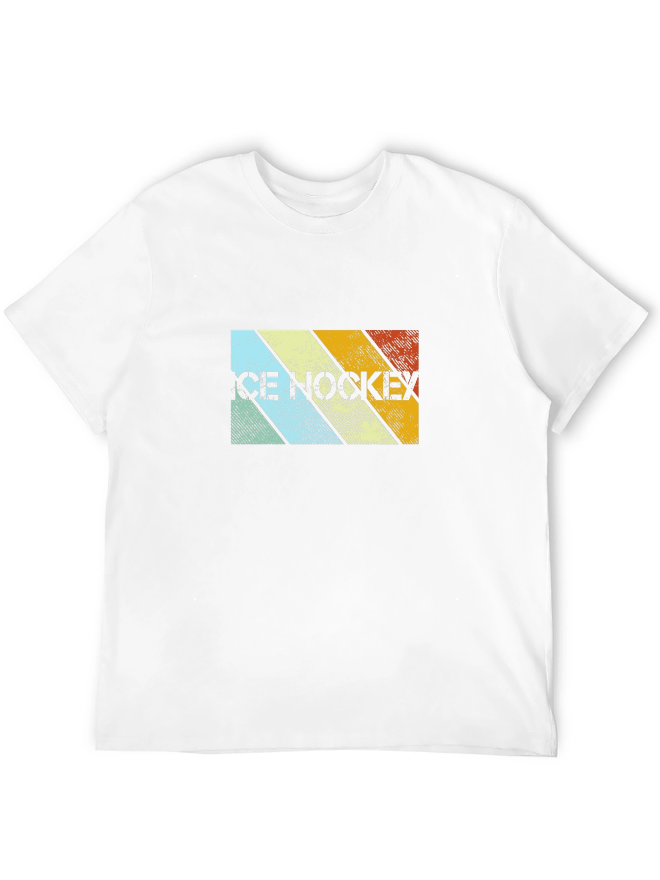 Retro Ice Hockey Graphic Tee - Black