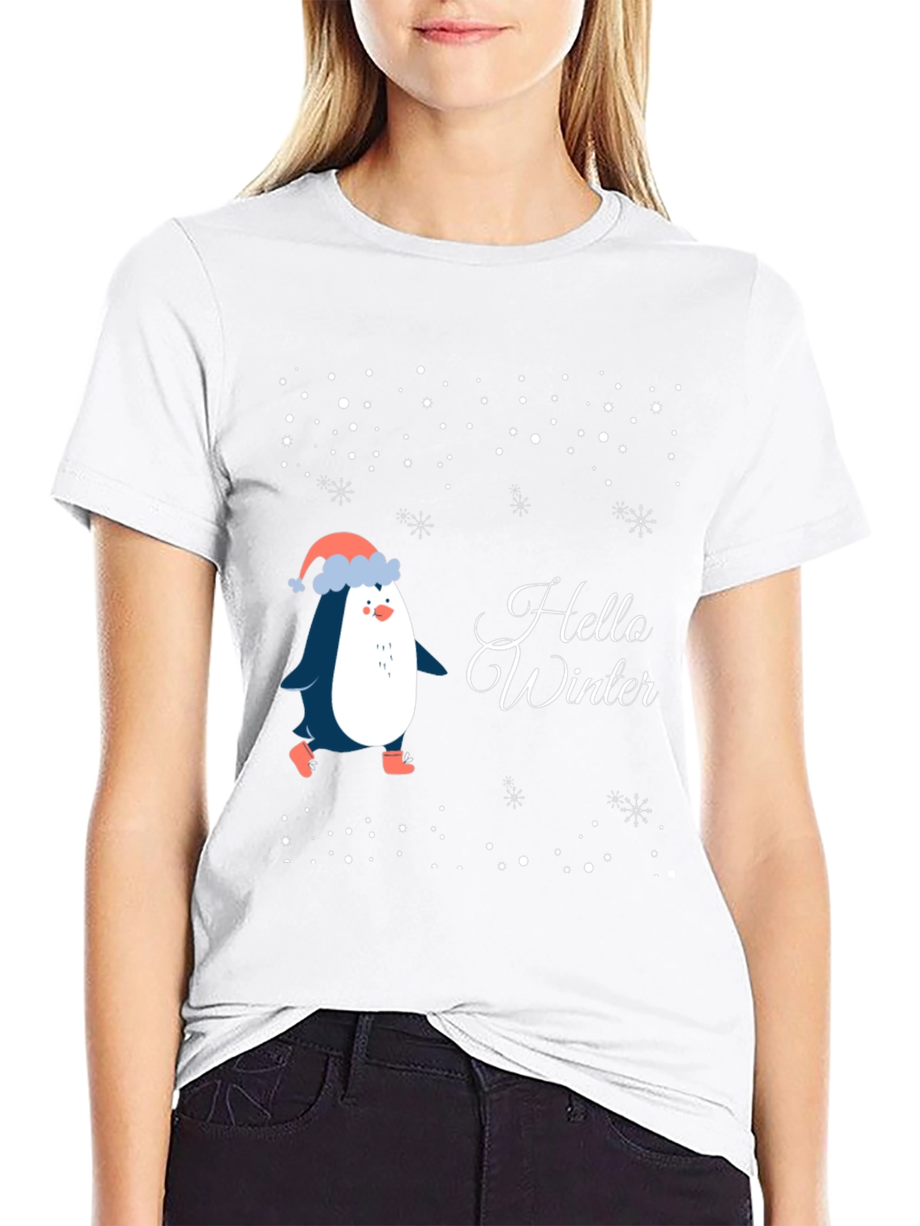 Hello Winter Penguin T-Shirt