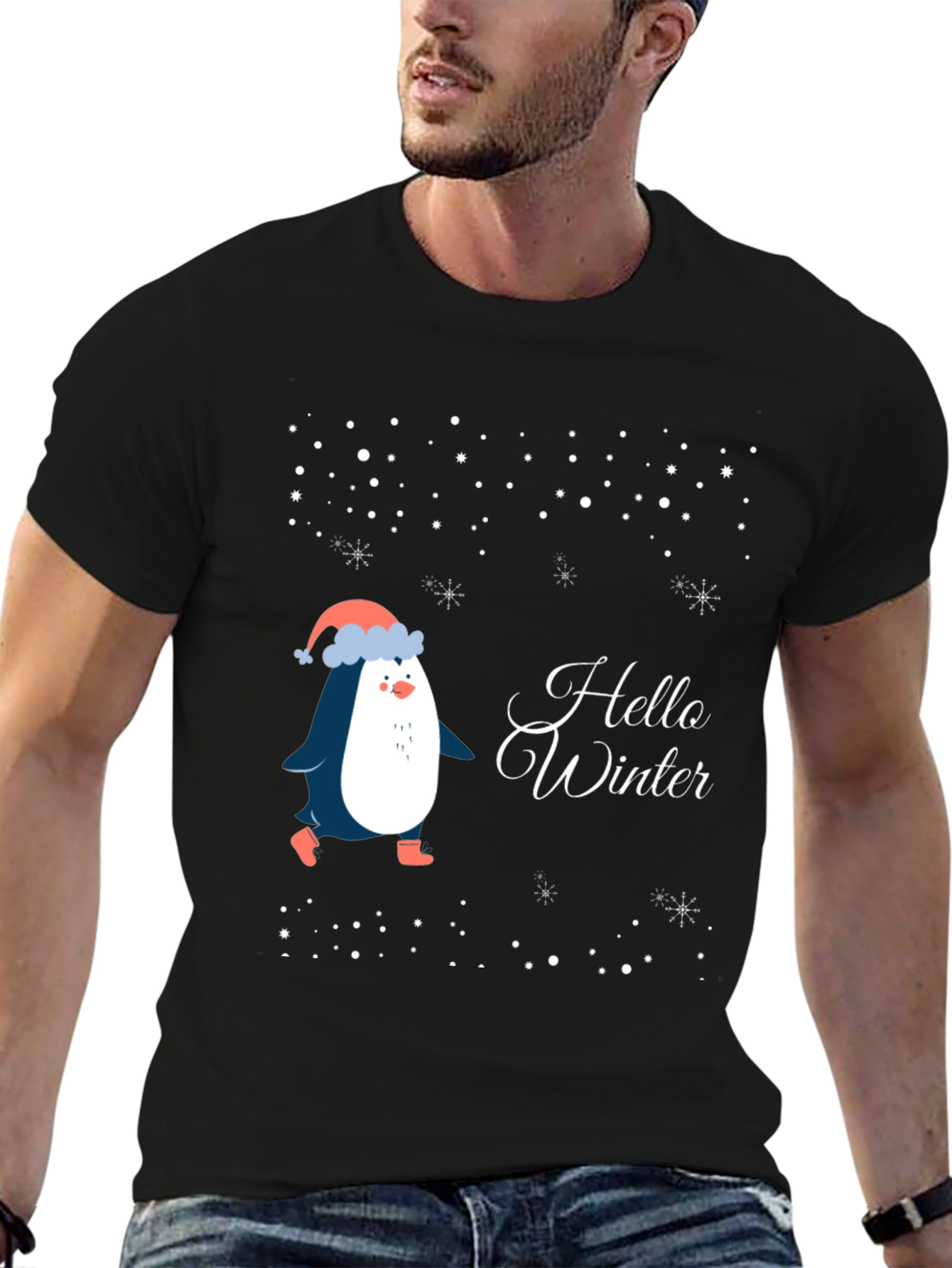 Hello Winter Penguin T-Shirt