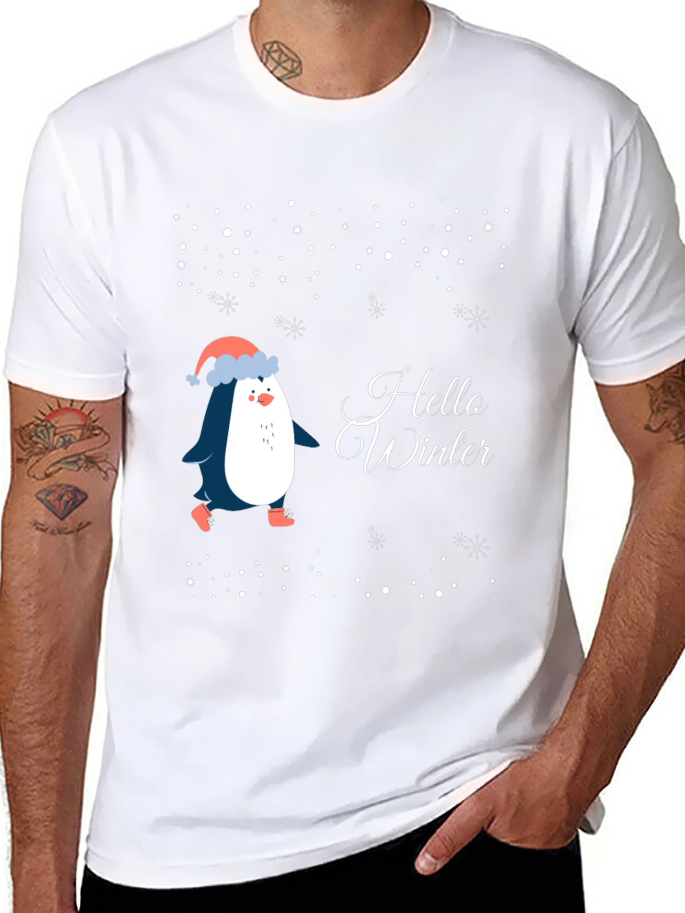 Hello Winter Penguin T-Shirt