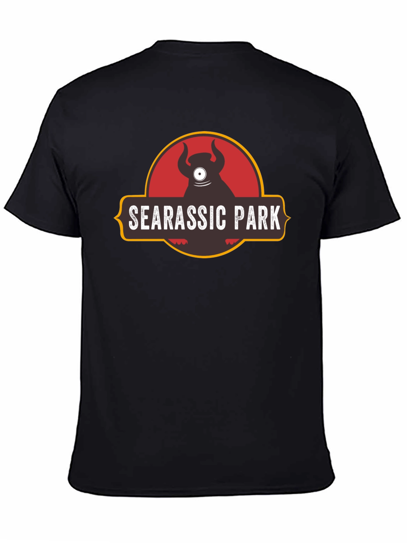 Searassic Park Black T-Shirt - Funny Monster Tee