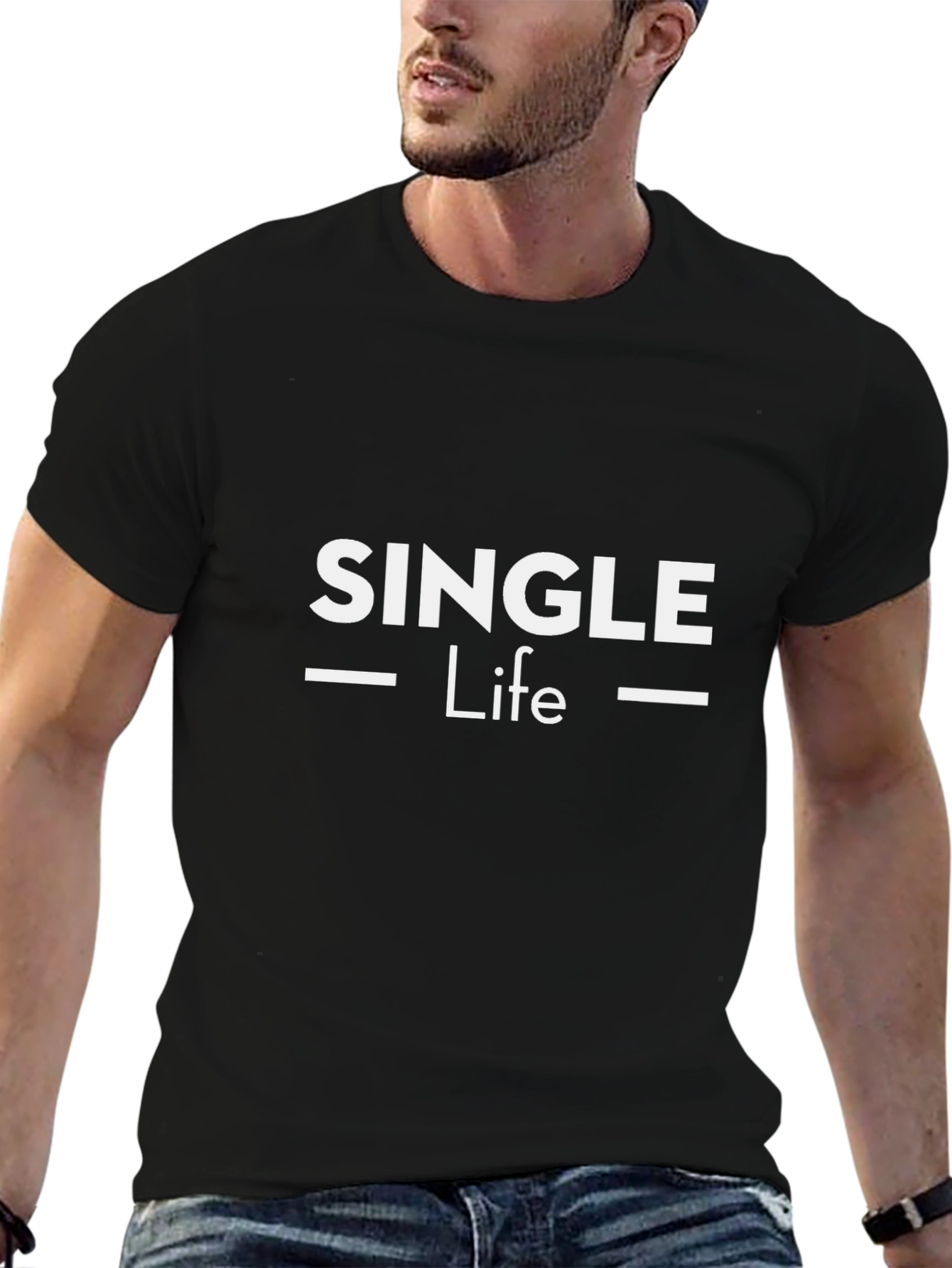 Single Life T-Shirt - Black Casual Tee