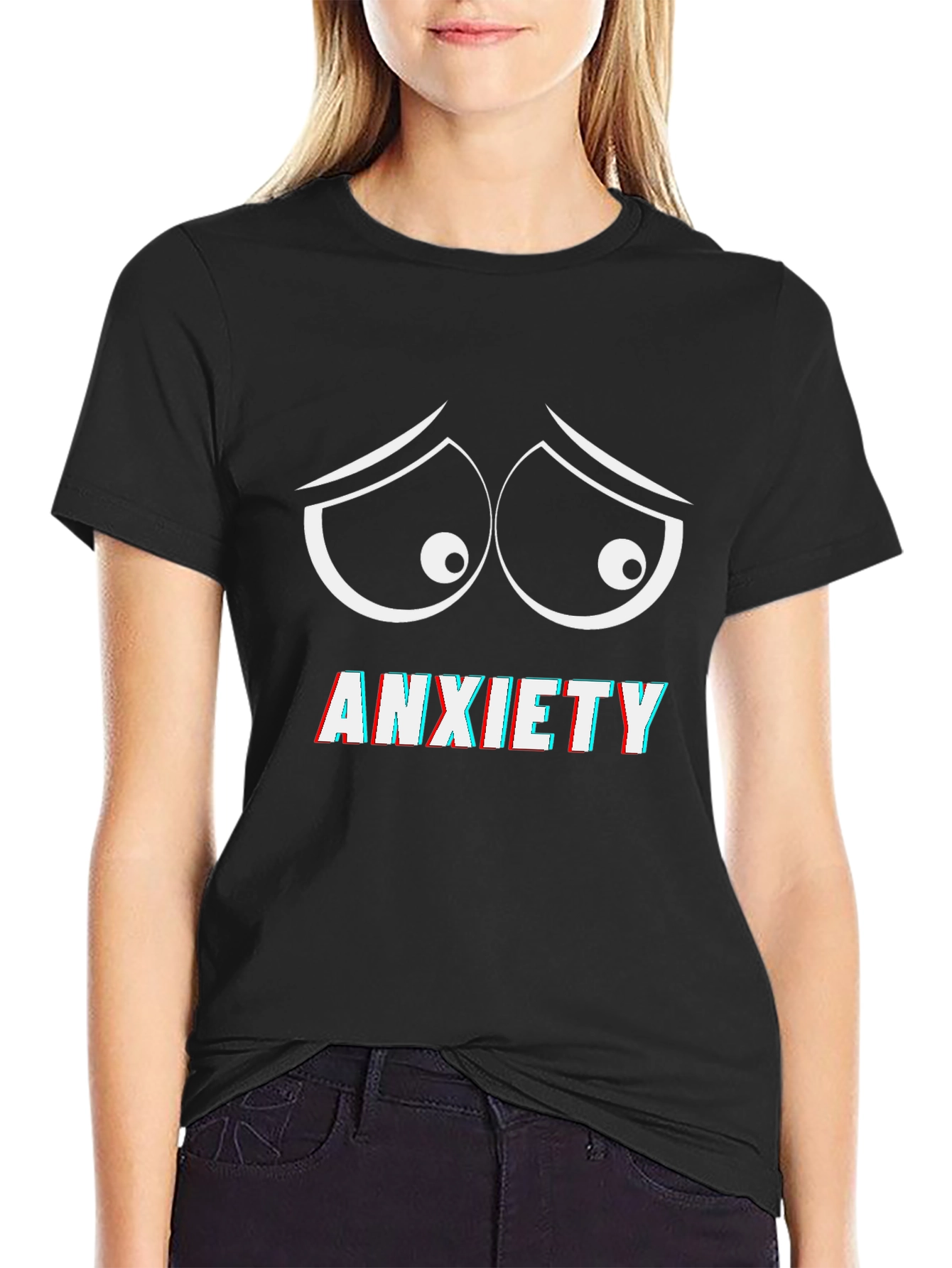 Anxiety Eyes Graphic Tee - Comfort Fit
