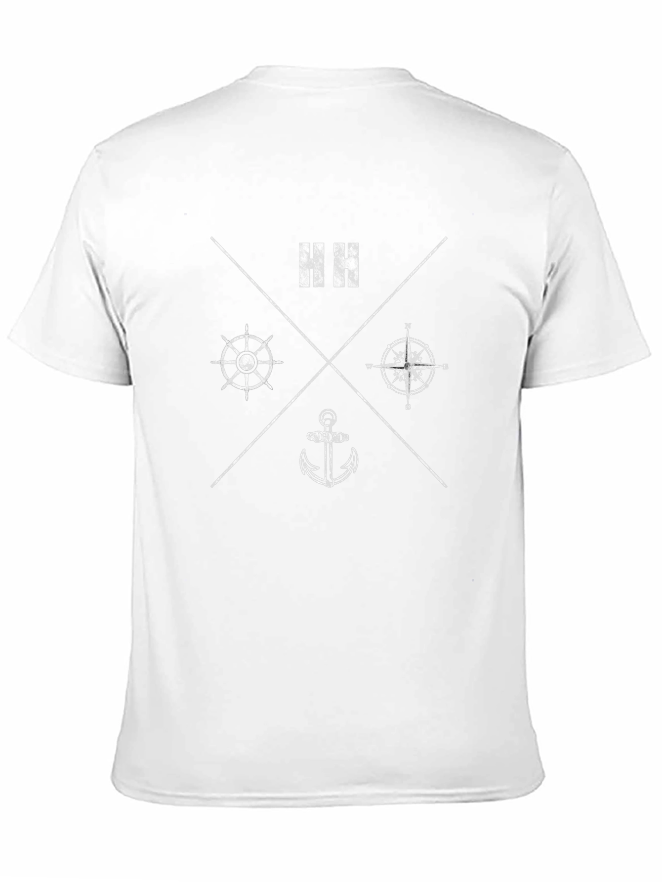 Nautical Compass Black T-Shirt