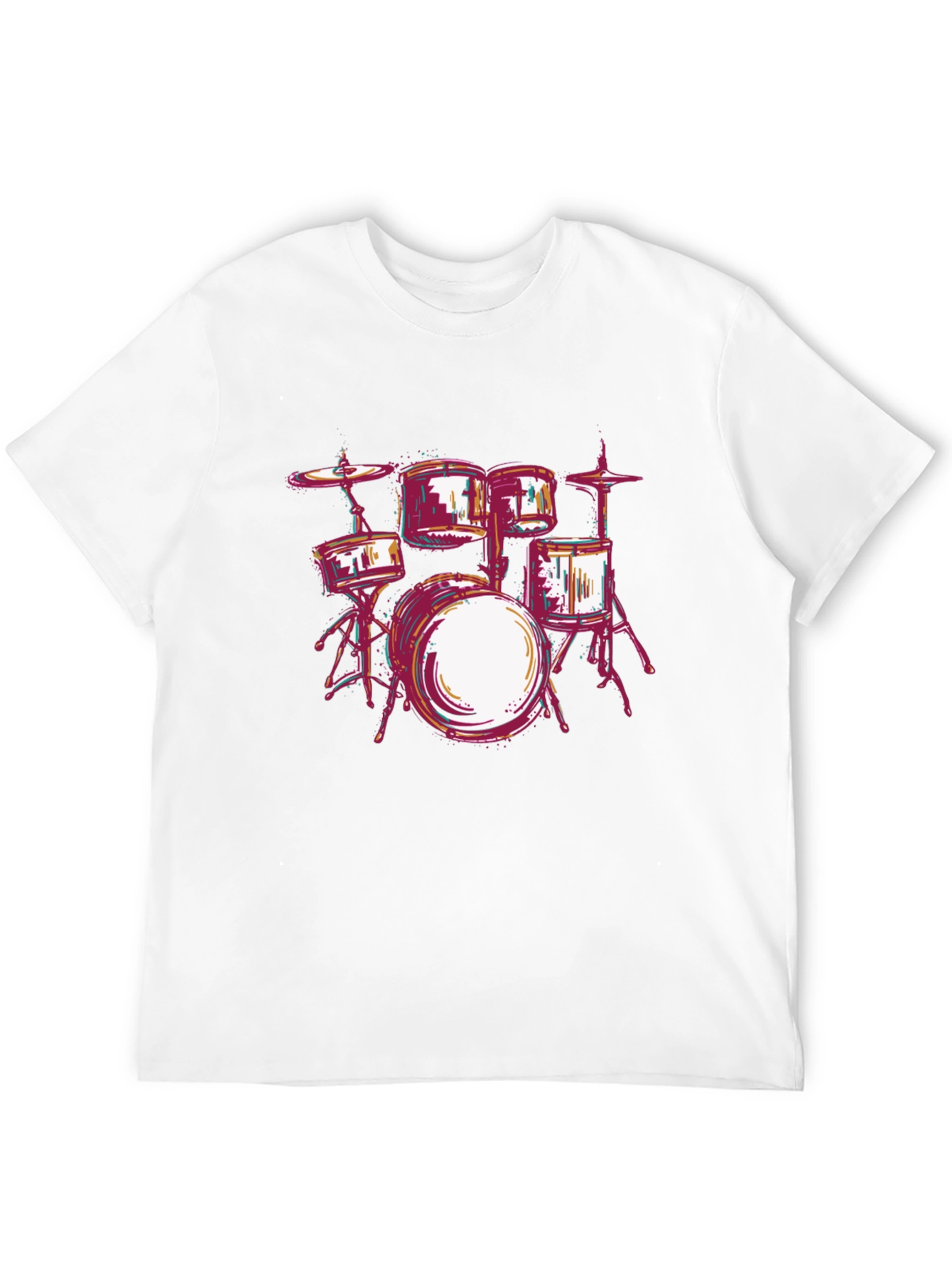 Drum Kit Graphic Tee - Music Lovers T-Shirt