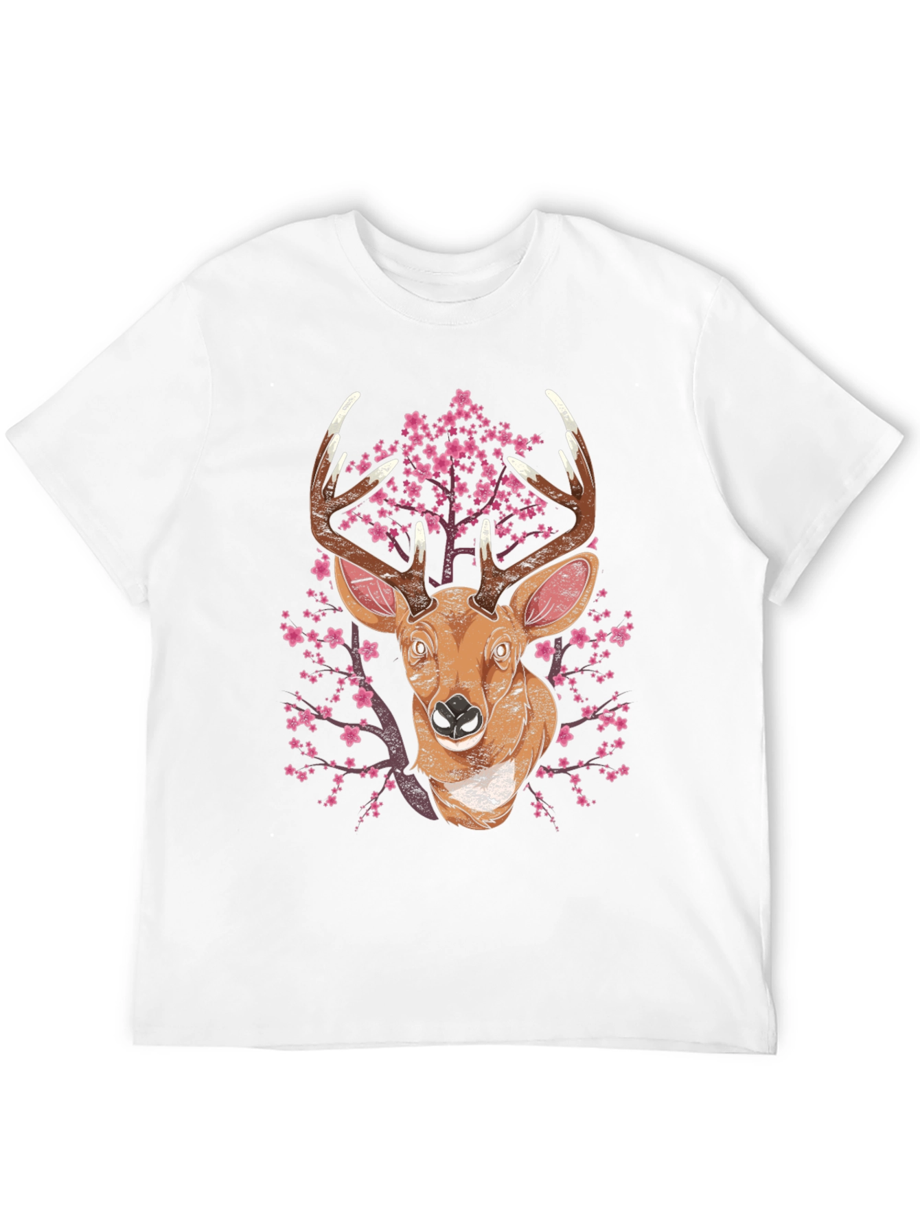Deer & Cherry Blossom Graphic Tee