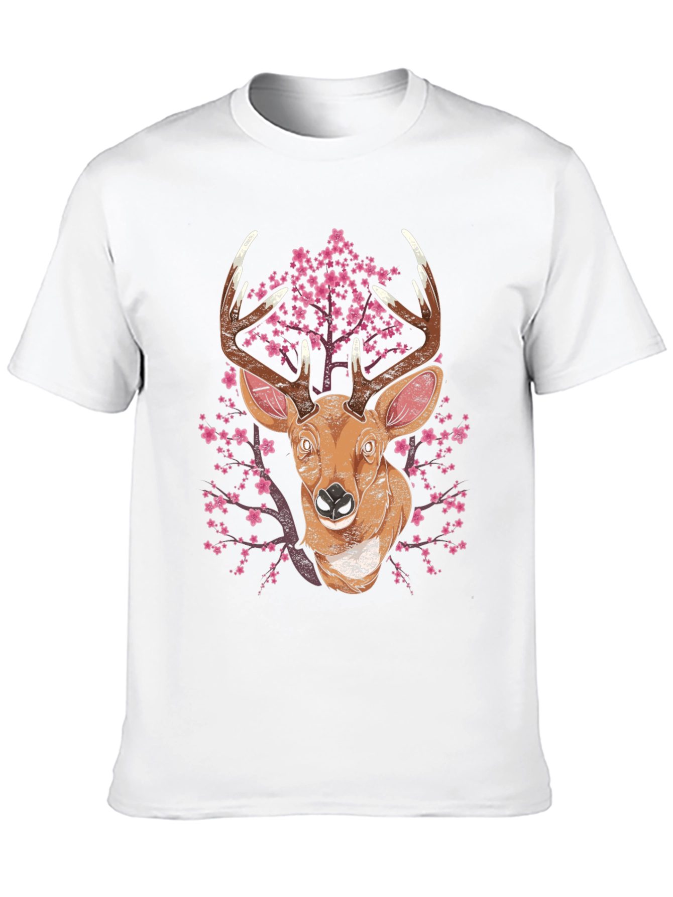 Deer & Cherry Blossom Graphic Tee