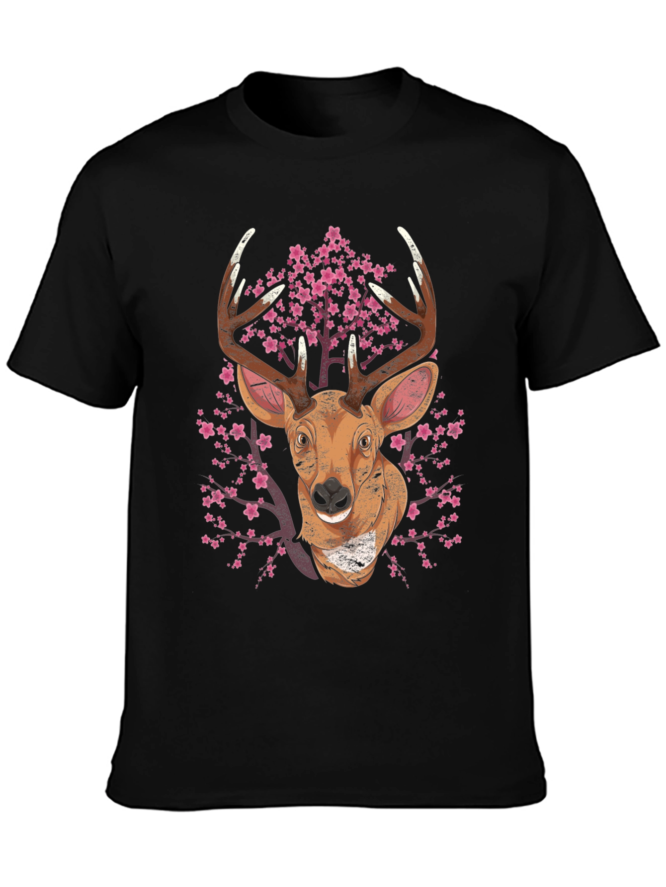 Deer & Cherry Blossom Graphic Tee