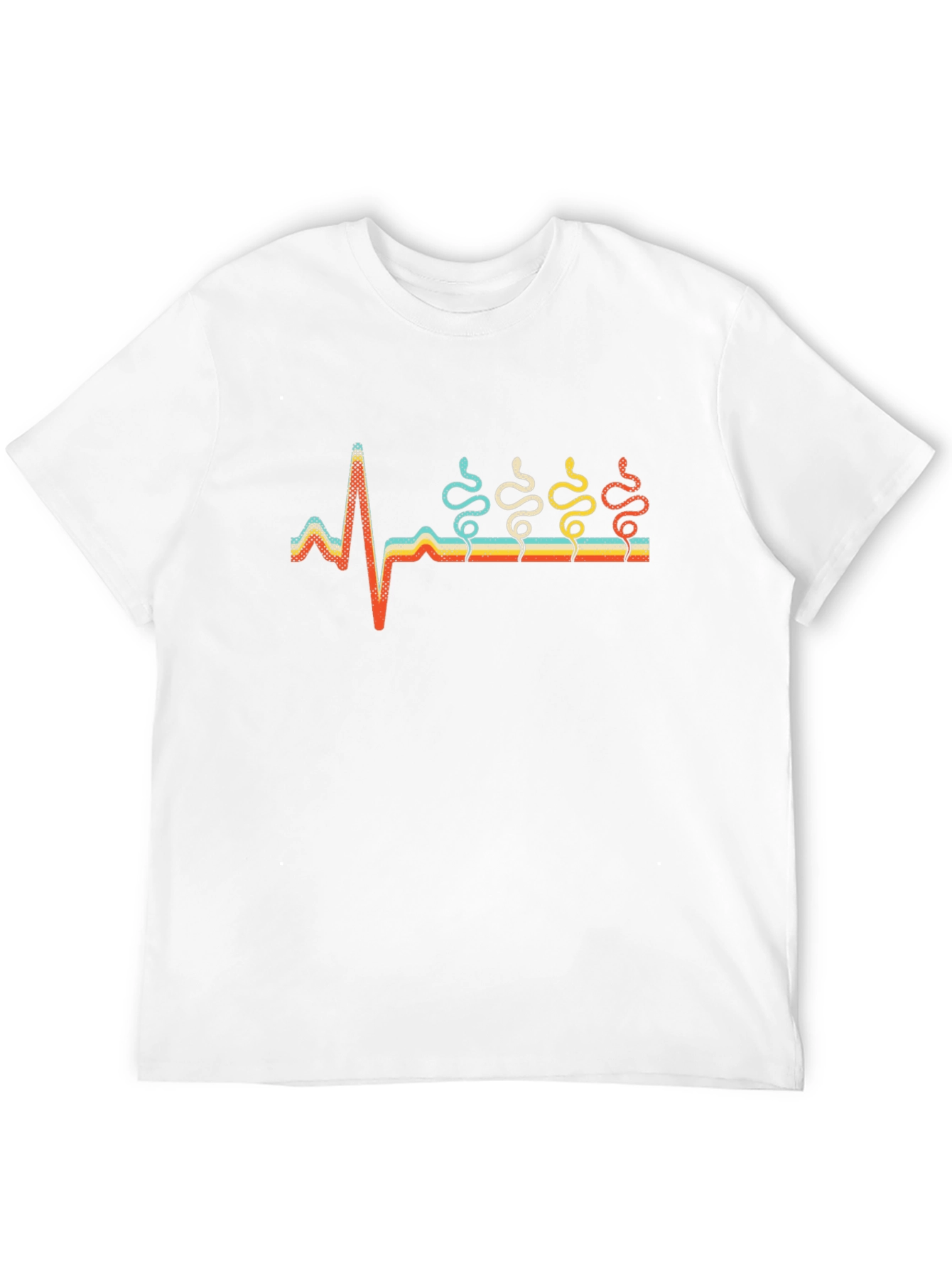 Heartbeat Snake Retro Graphic T-Shirt