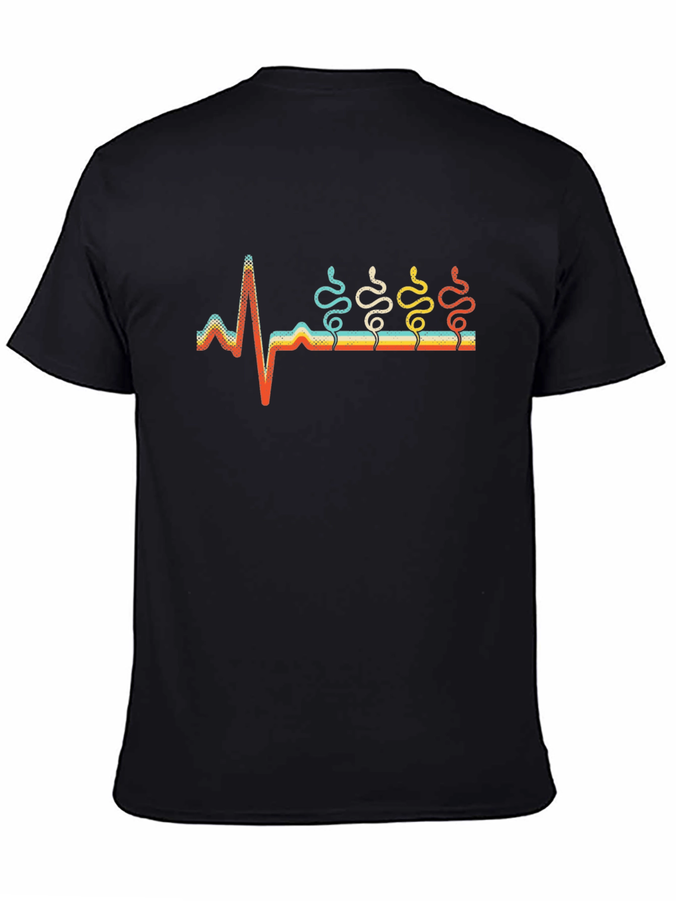 Heartbeat Snake Retro Graphic T-Shirt