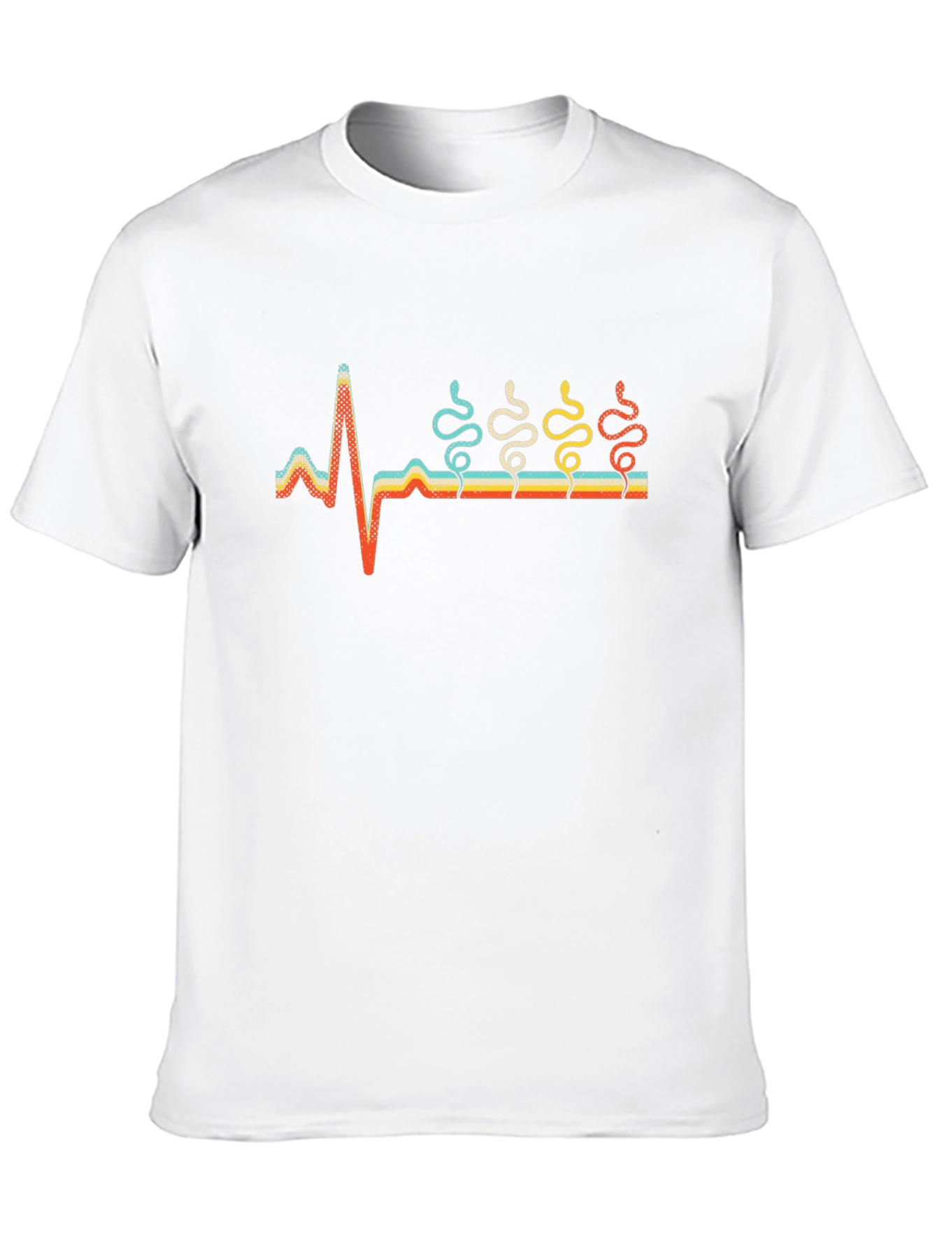 Heartbeat Snake Retro Graphic T-Shirt