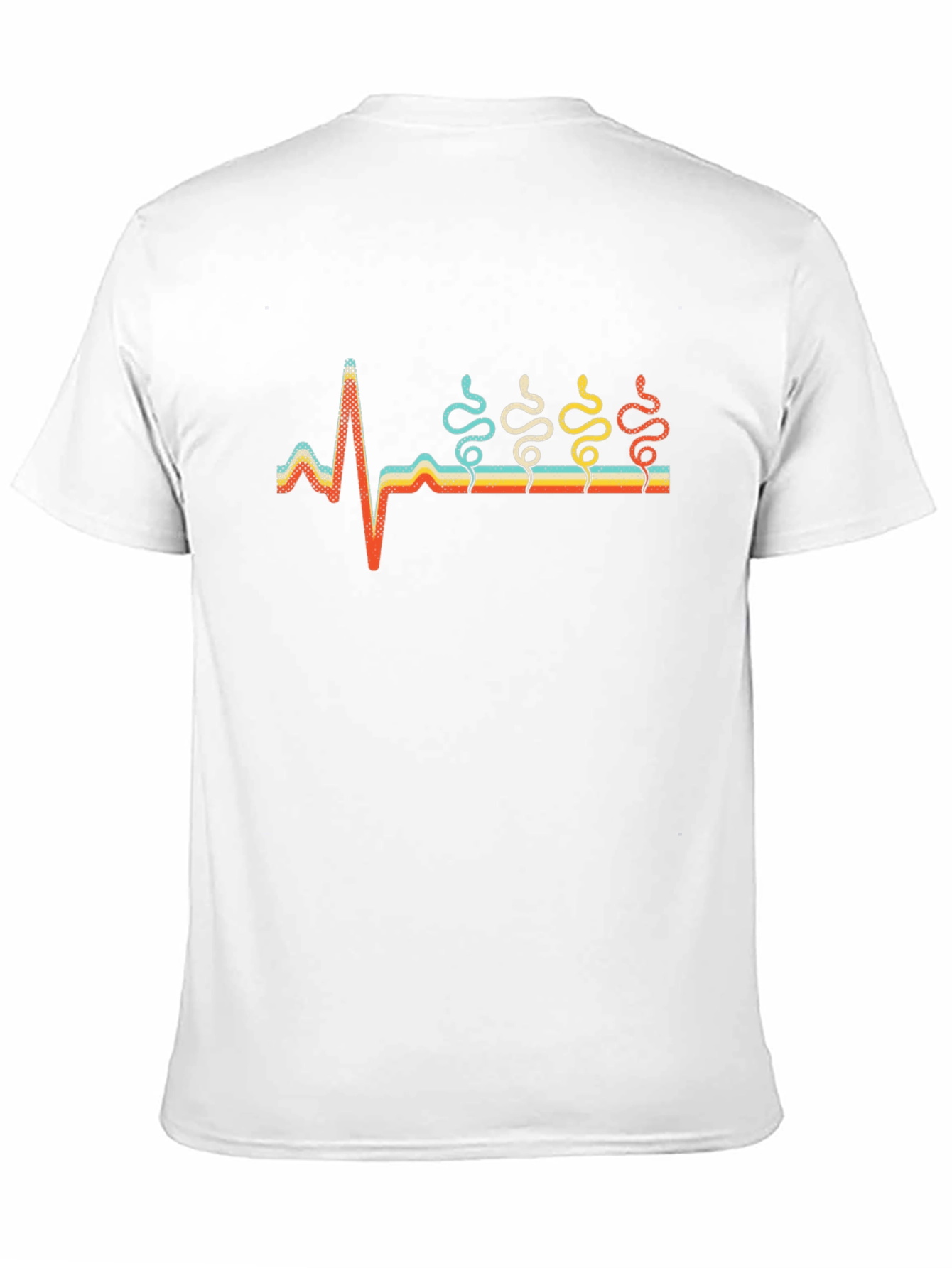 Heartbeat Snake Retro Graphic T-Shirt