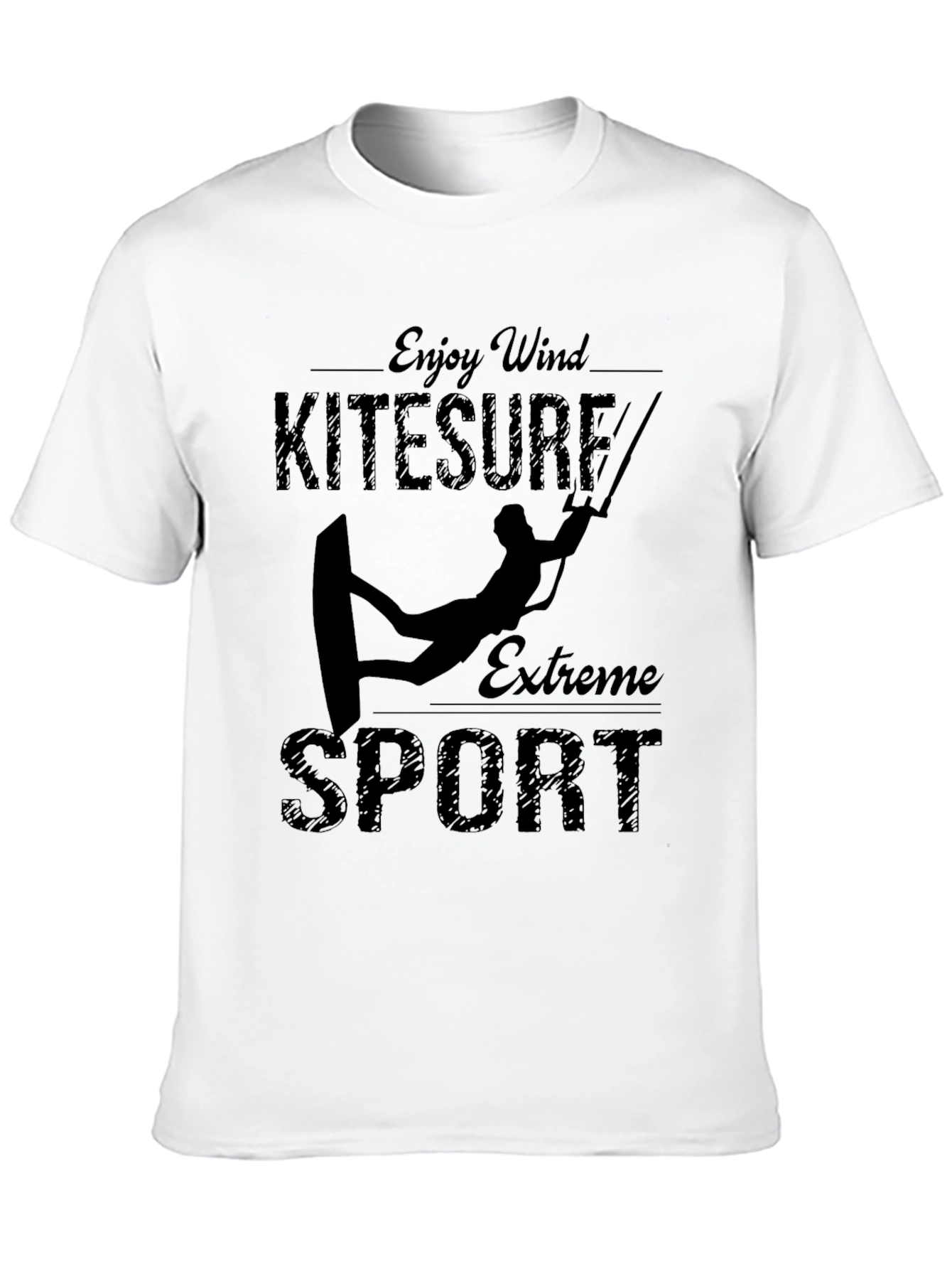 Kitesurf Extreme Sport Black T-Shirt