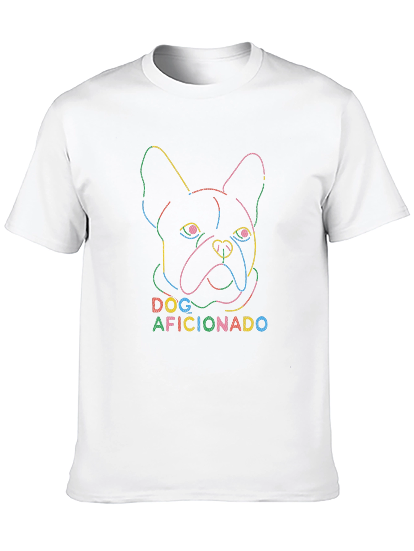 Dog Aficionado T-Shirt - Neon French Bulldog Tee