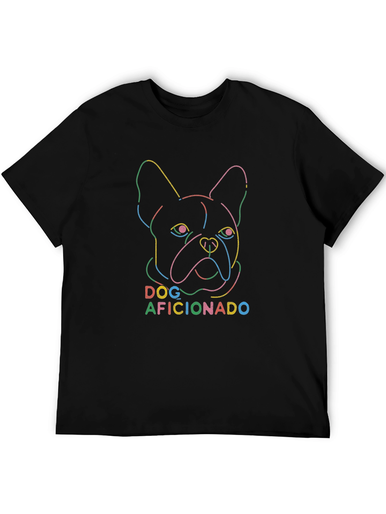 Dog Aficionado T-Shirt - Neon French Bulldog Tee