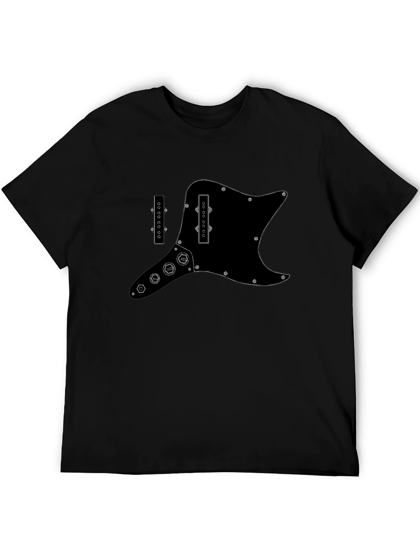 Electric Guitar Pickguard Graphic Tee - Black