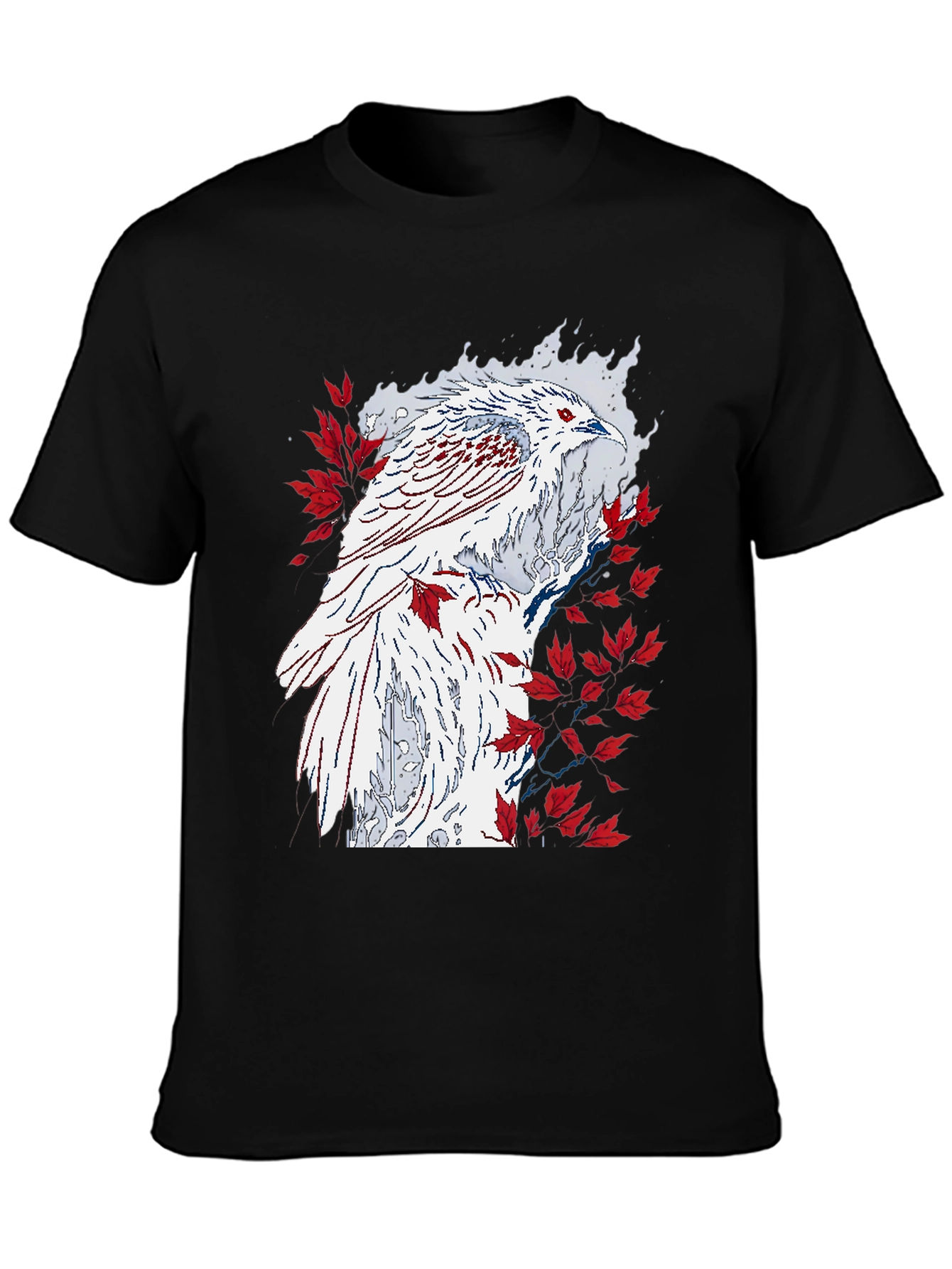 Phoenix Graphic Tee - Black Cotton T-Shirt