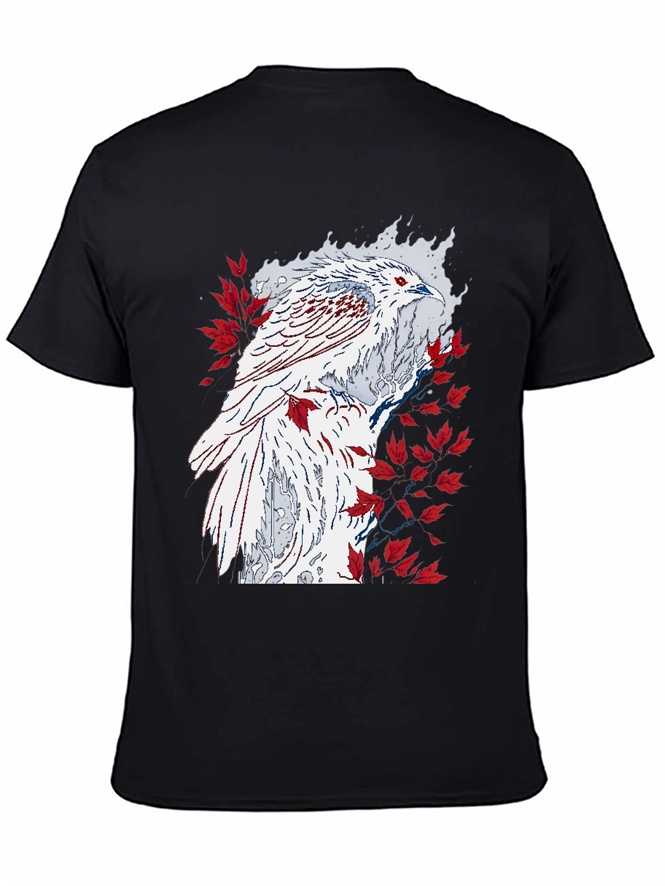Phoenix Graphic Tee - Black Cotton T-Shirt