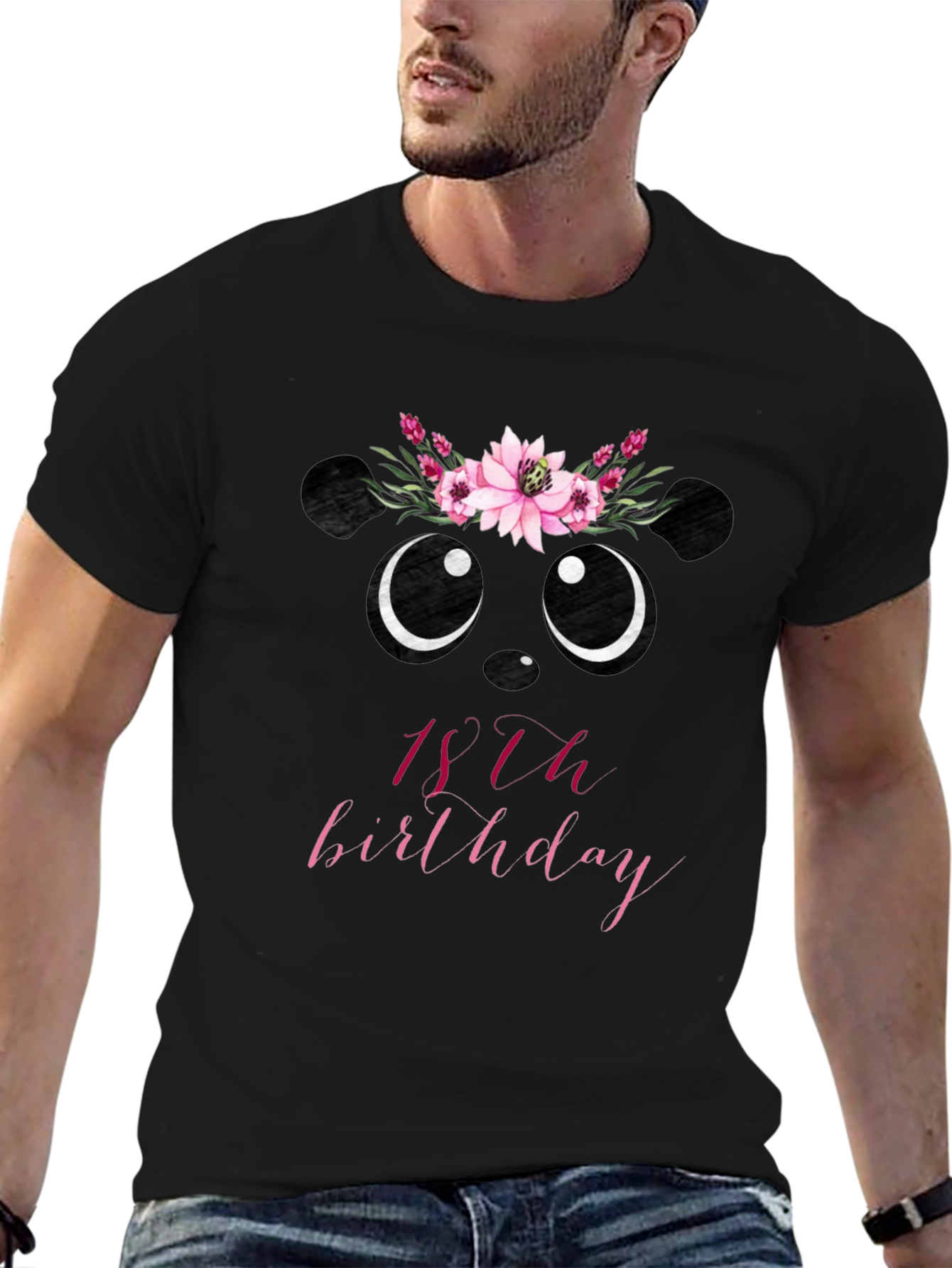 Cute Panda 18th Birthday T-Shirt