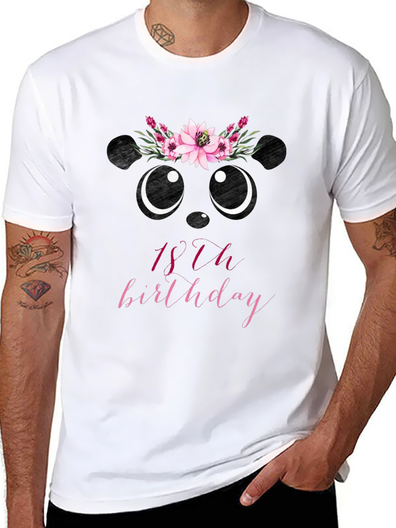 Cute Panda 18th Birthday T-Shirt