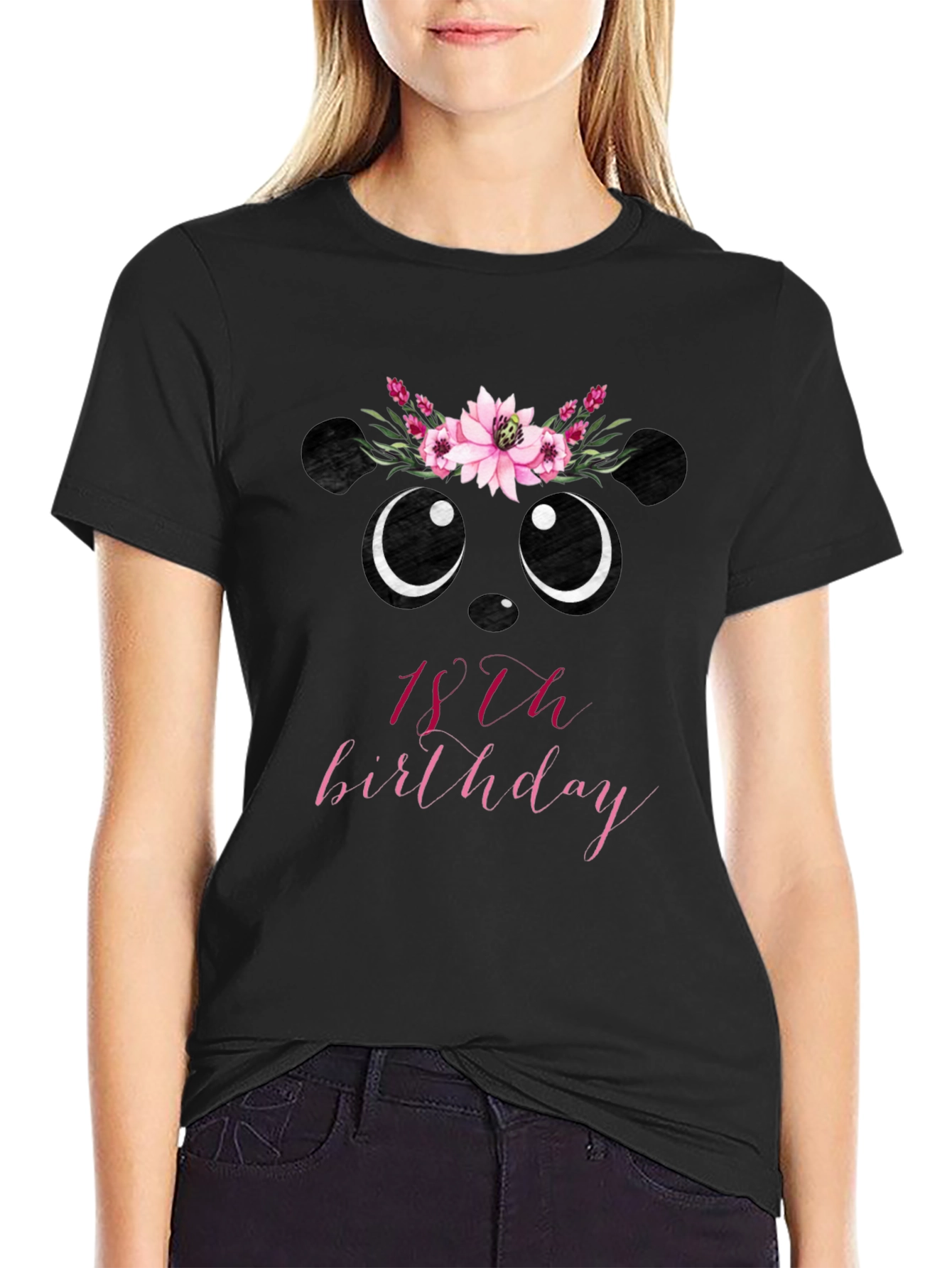 Cute Panda 18th Birthday T-Shirt