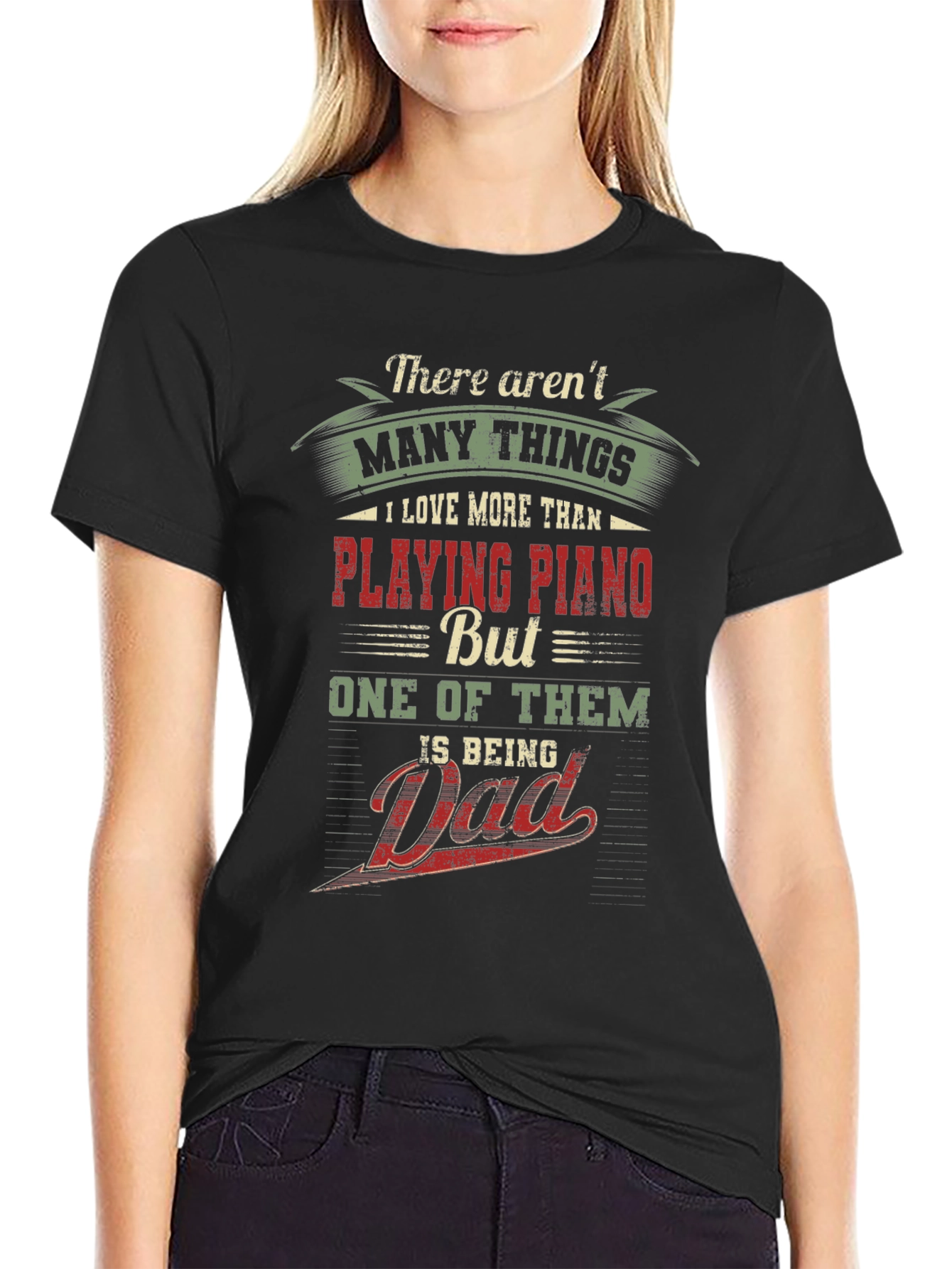 Piano Dad Graphic Tee - Musician Father T-Shirt