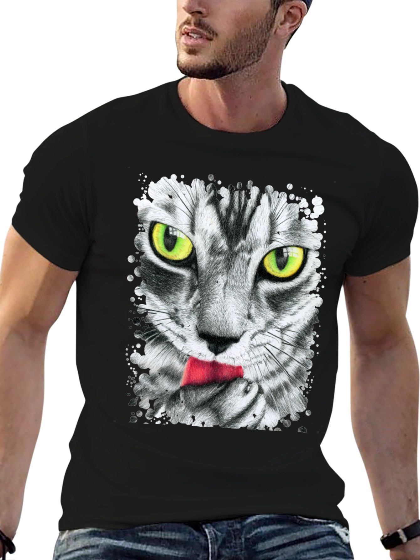Cool Cat Tongue T-Shirt