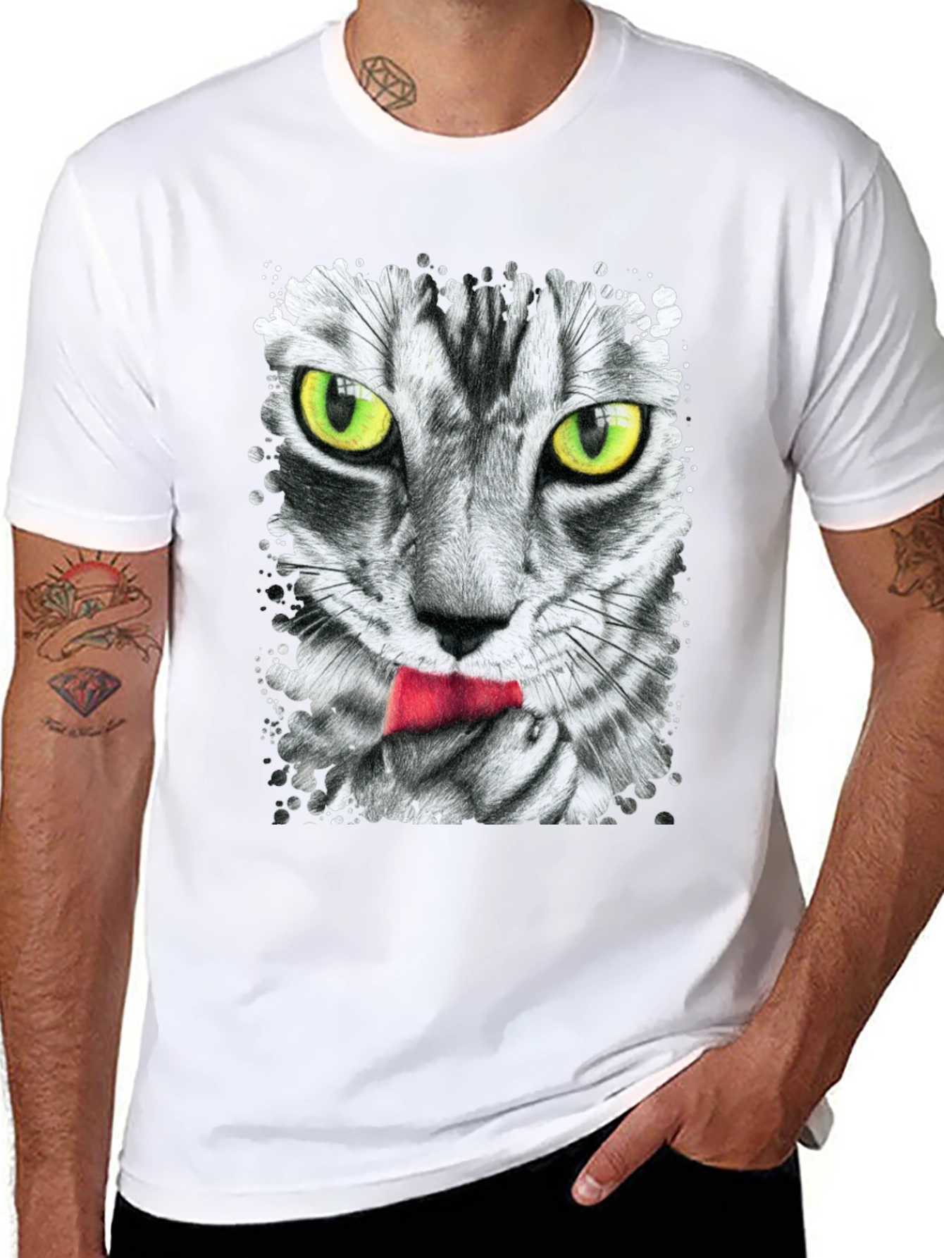 Cool Cat Tongue T-Shirt