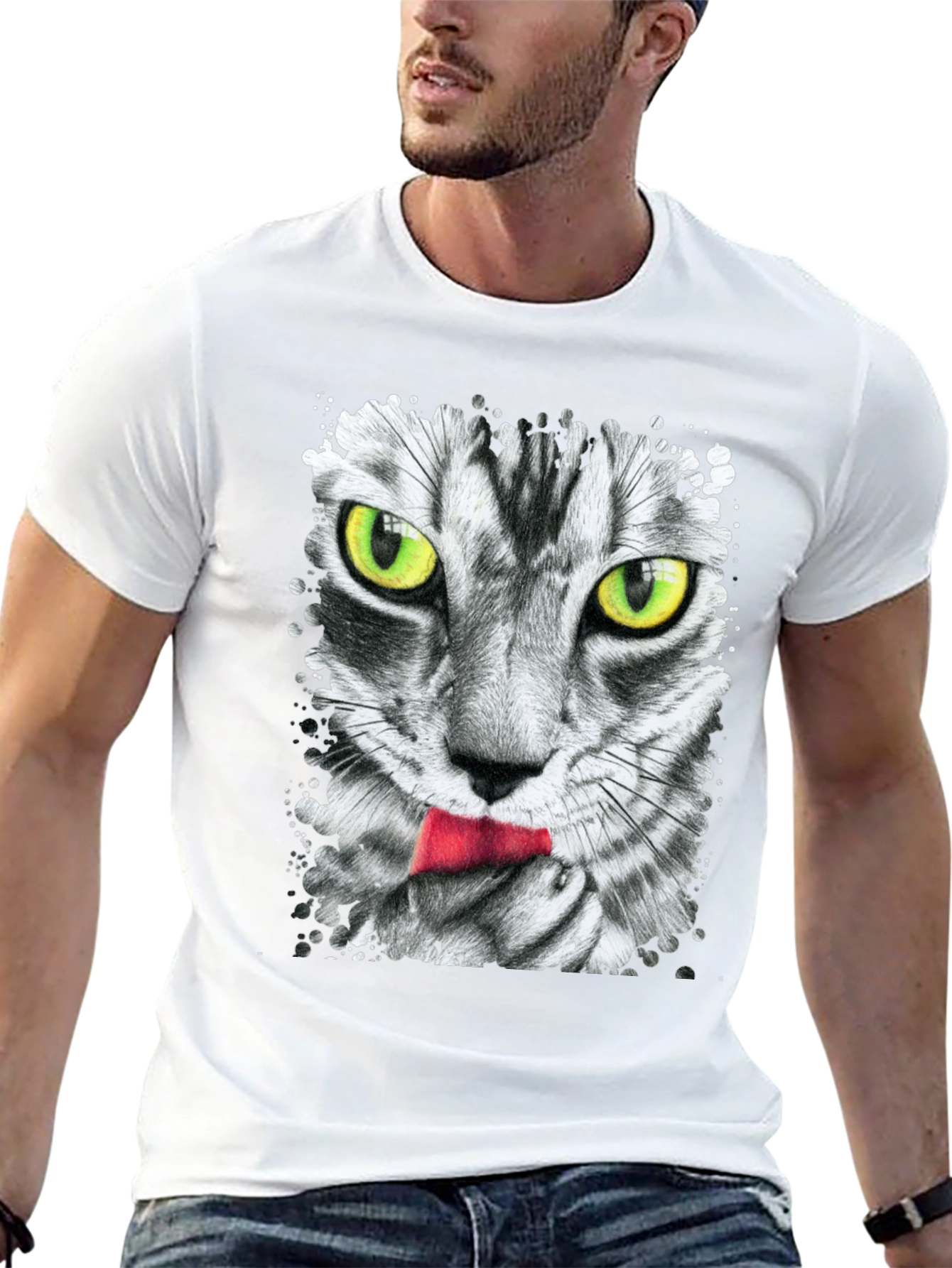 Cool Cat Tongue T-Shirt