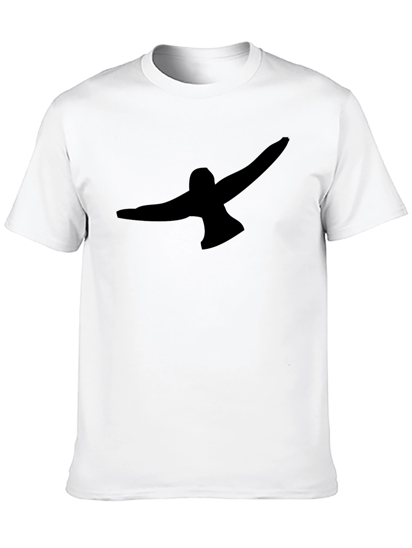 Black T-Shirt with Abstract Bird Graphic