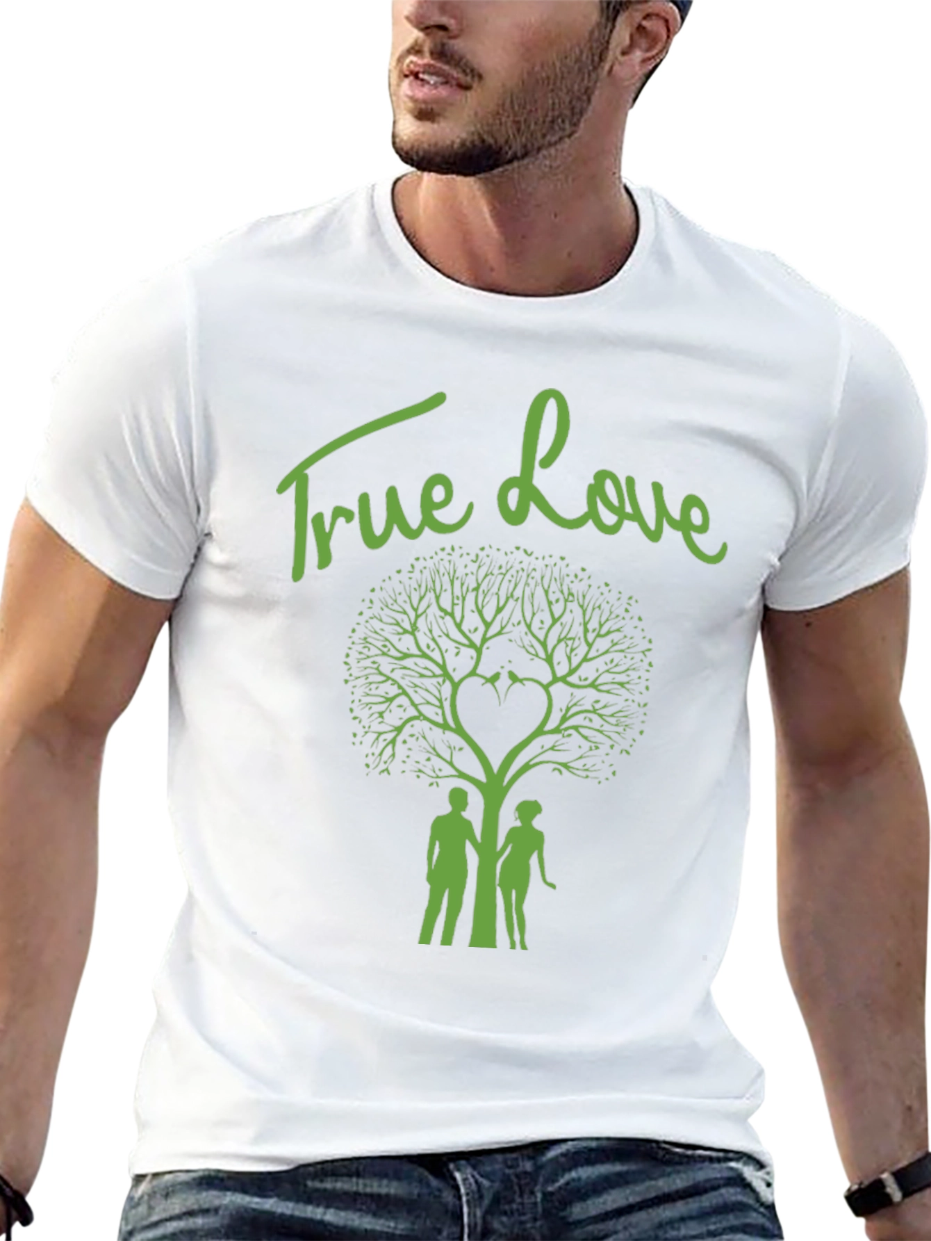 True Love Tree Graphic Tee - Stylish Black T-Shirt