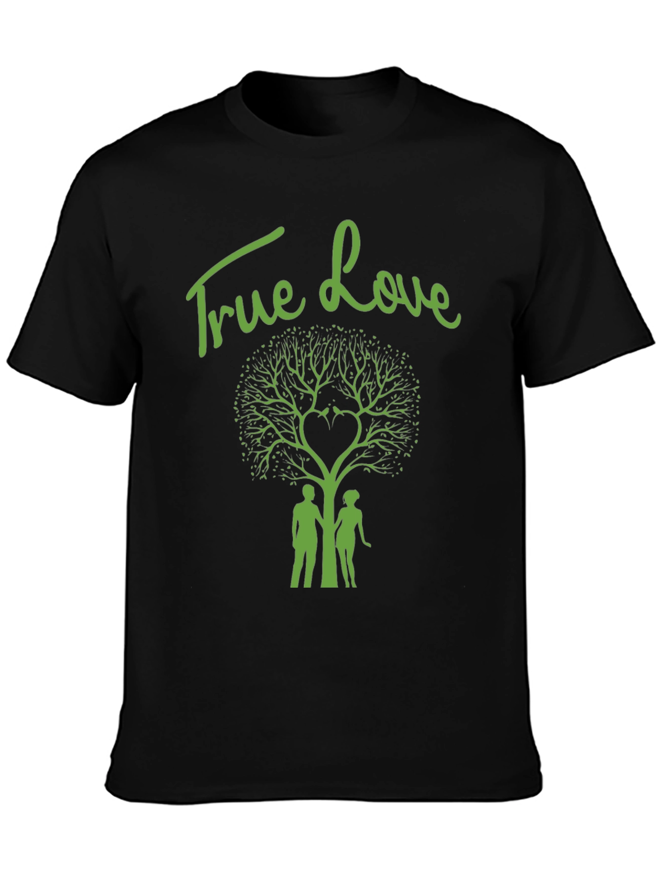 True Love Tree Graphic Tee - Stylish Black T-Shirt