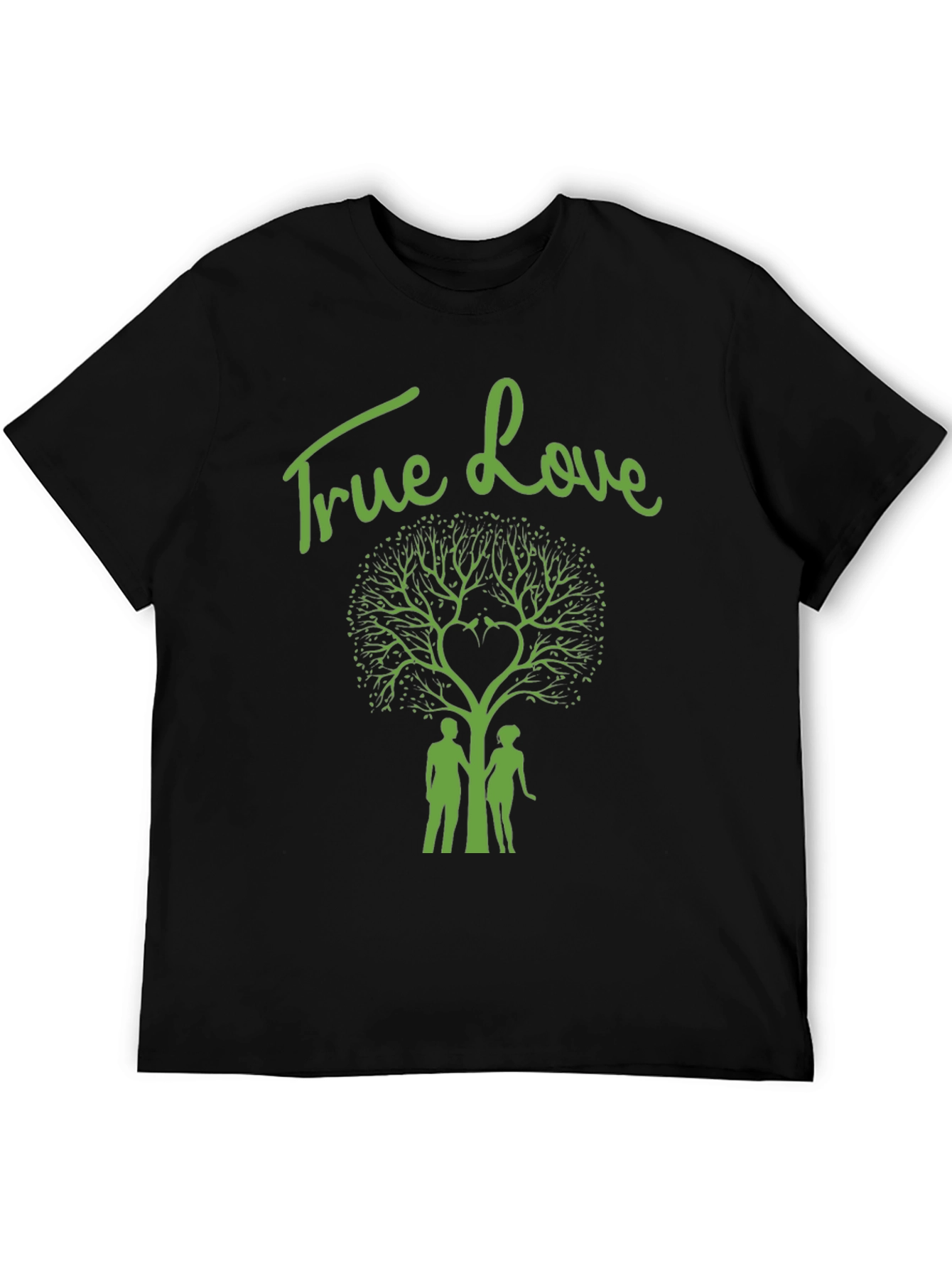 True Love Tree Graphic Tee - Stylish Black T-Shirt