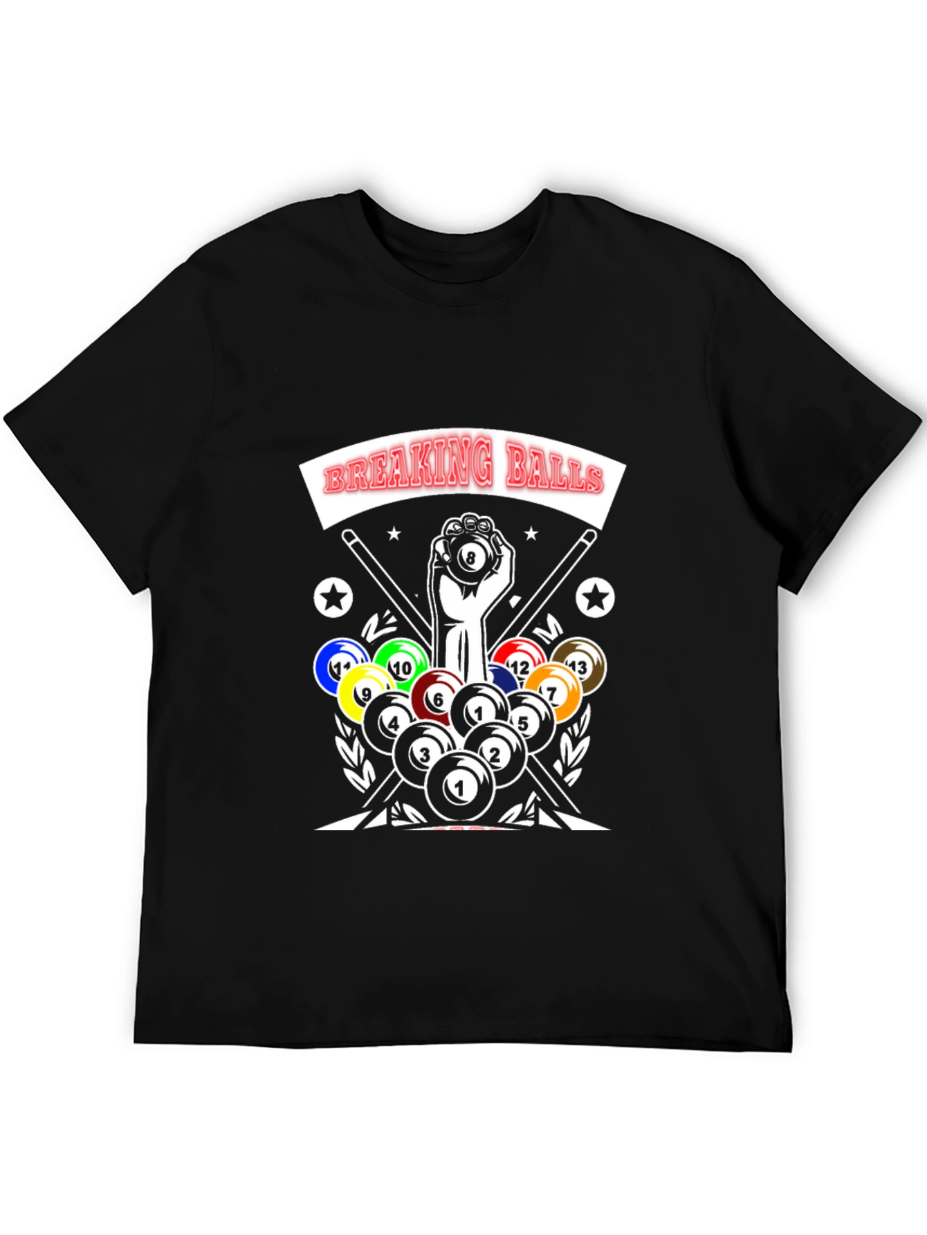 Breaking Balls Graphic T-Shirt - Pool Player Tee