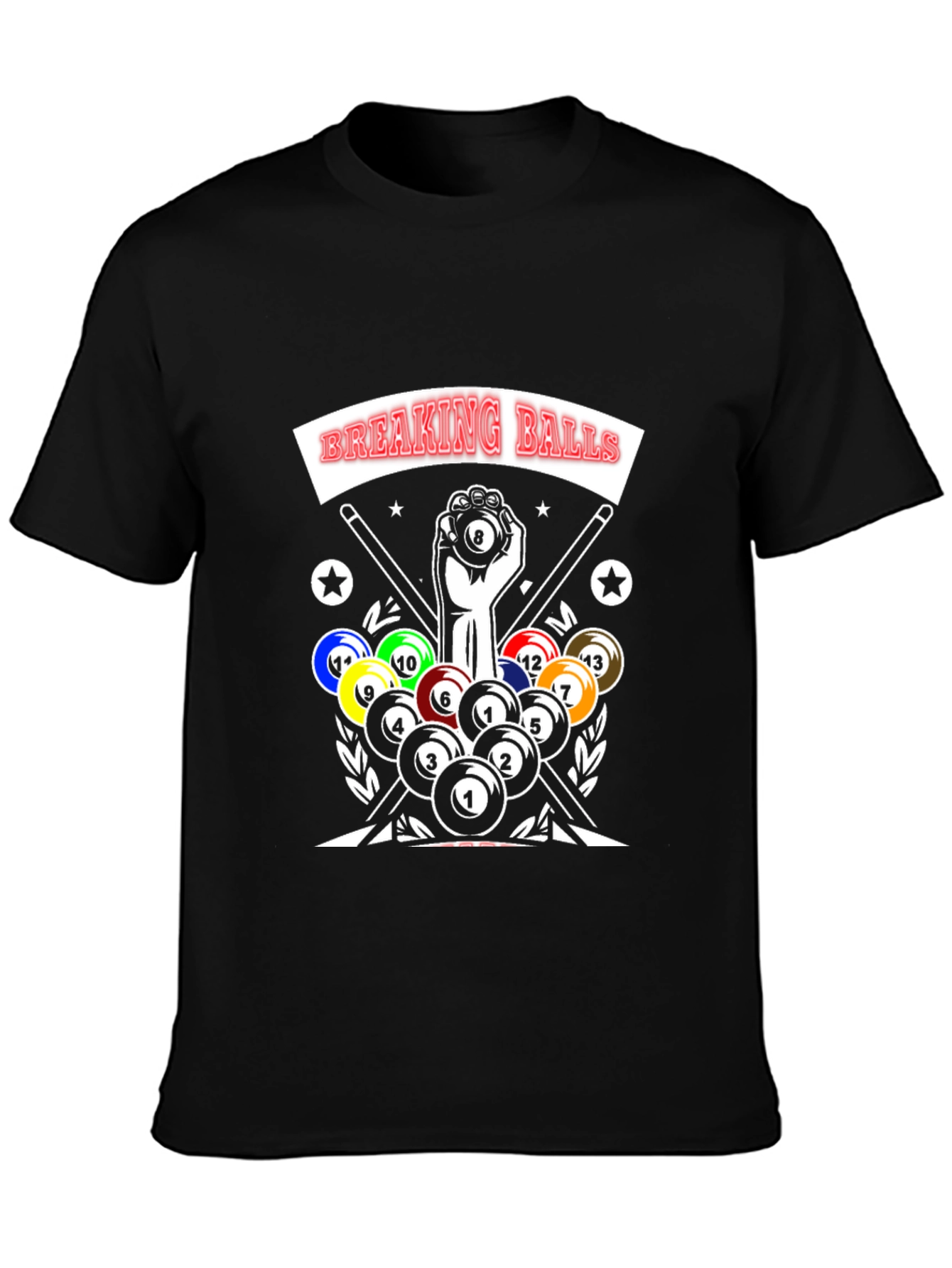 Breaking Balls Graphic T-Shirt - Pool Player Tee