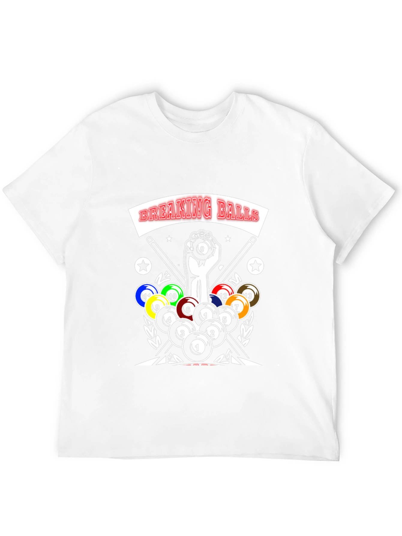 Breaking Balls Graphic T-Shirt - Pool Player Tee