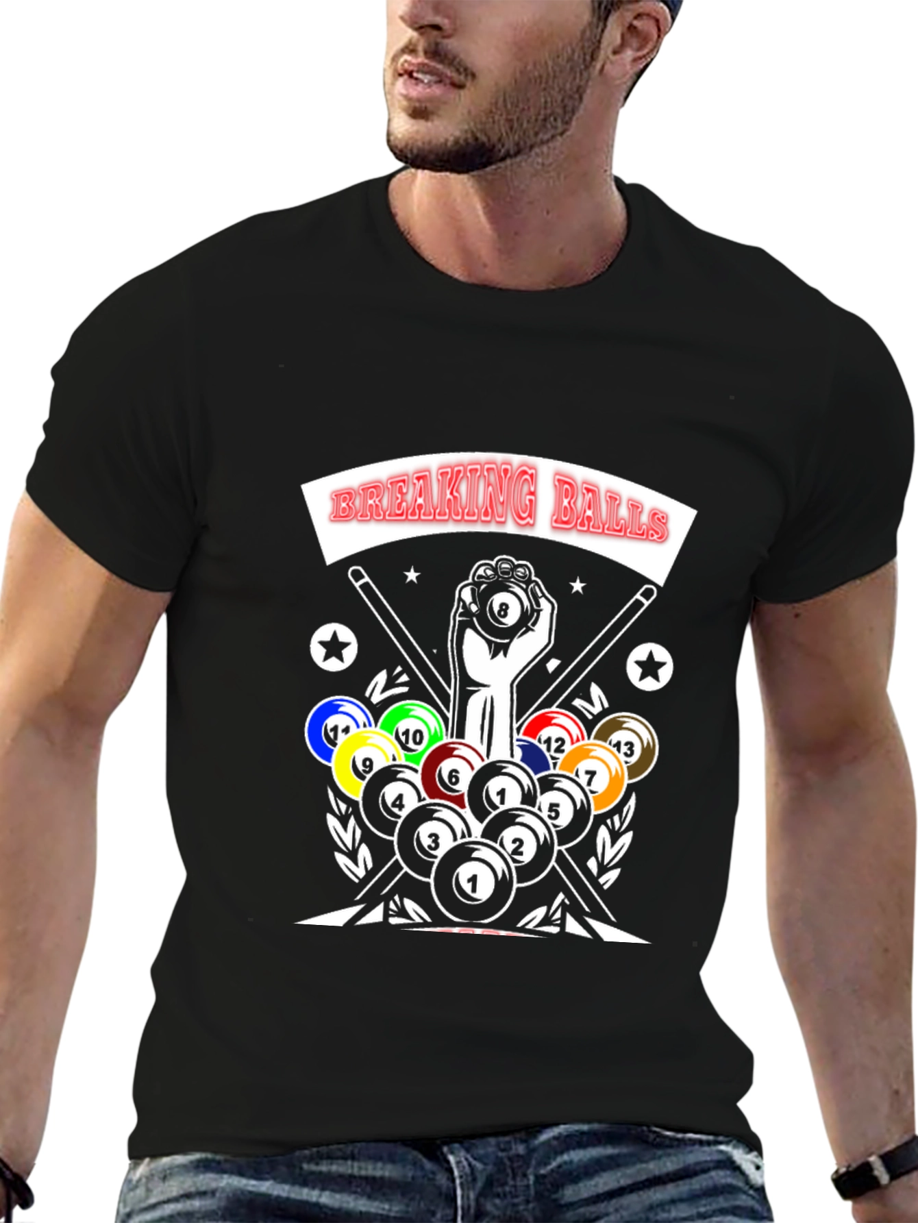 Breaking Balls Graphic T-Shirt - Pool Player Tee