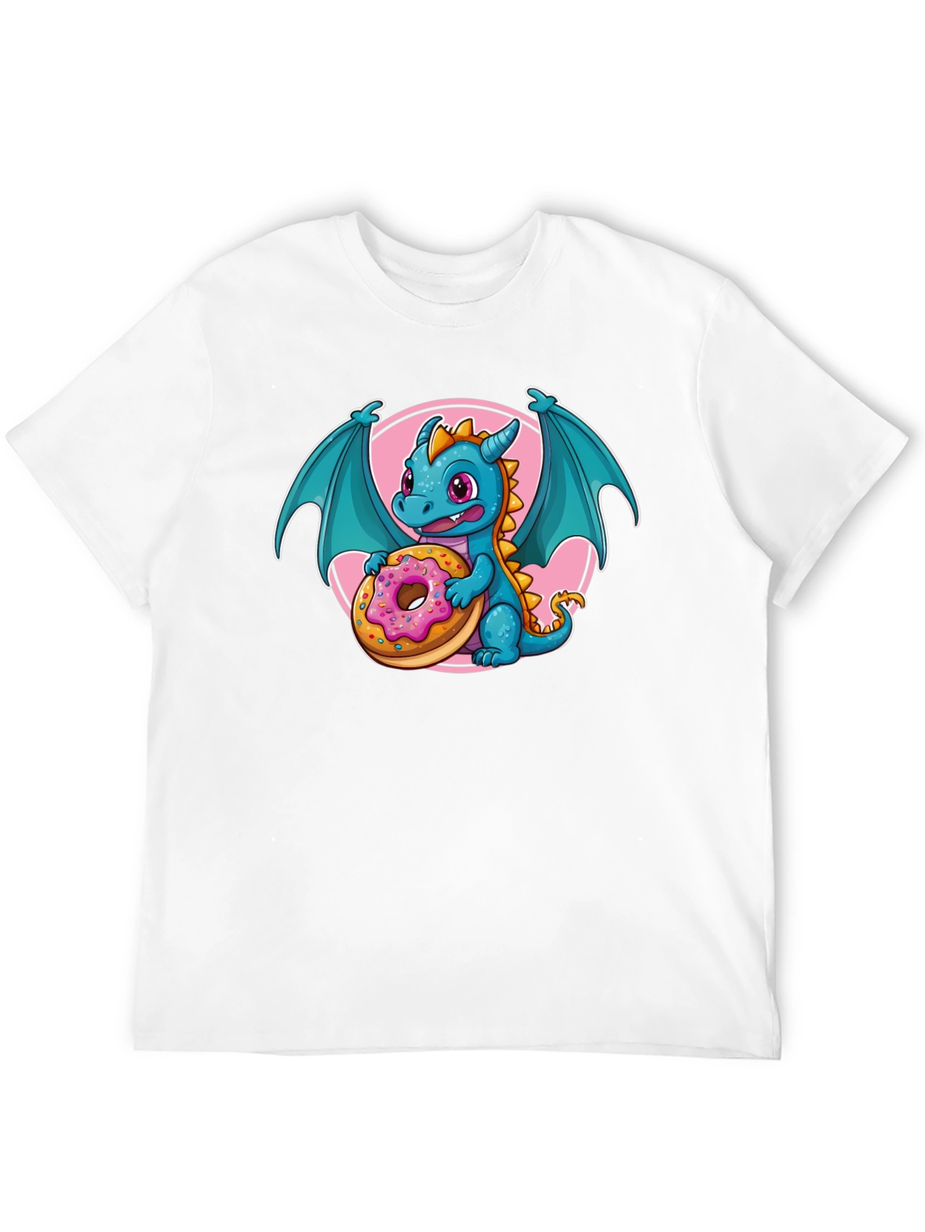 Dragon & Donut Graphic T-Shirt - Unisex Black Tee