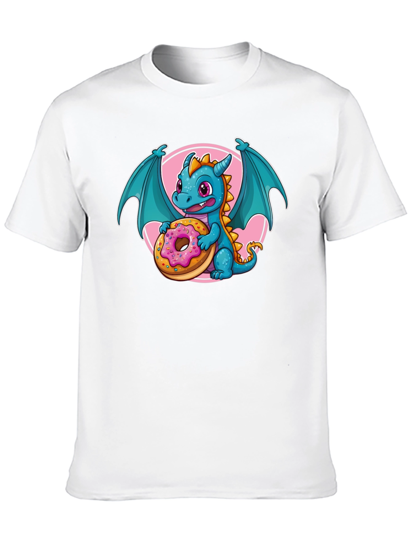 Dragon & Donut Graphic T-Shirt - Unisex Black Tee