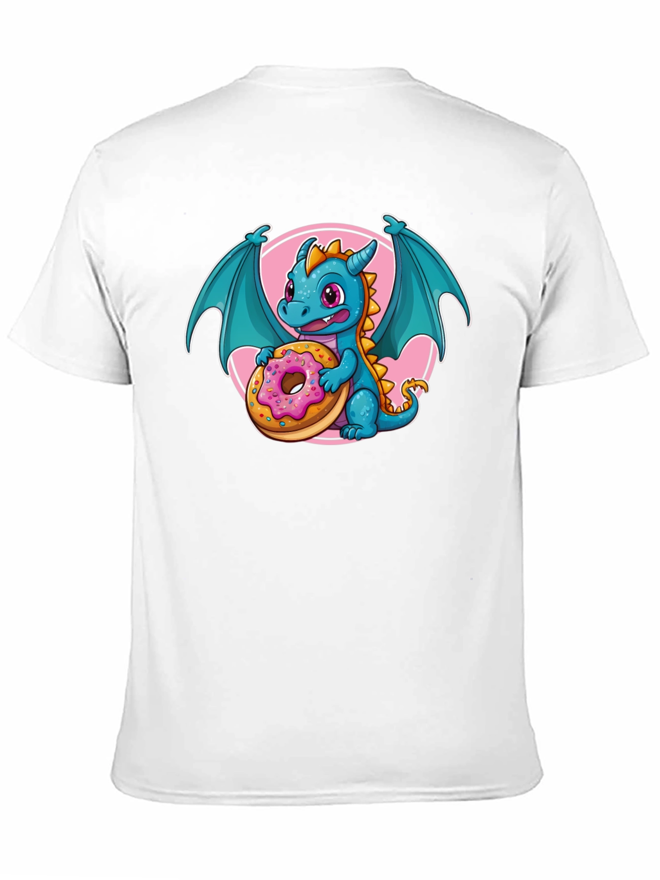 Dragon & Donut Graphic T-Shirt - Unisex Black Tee