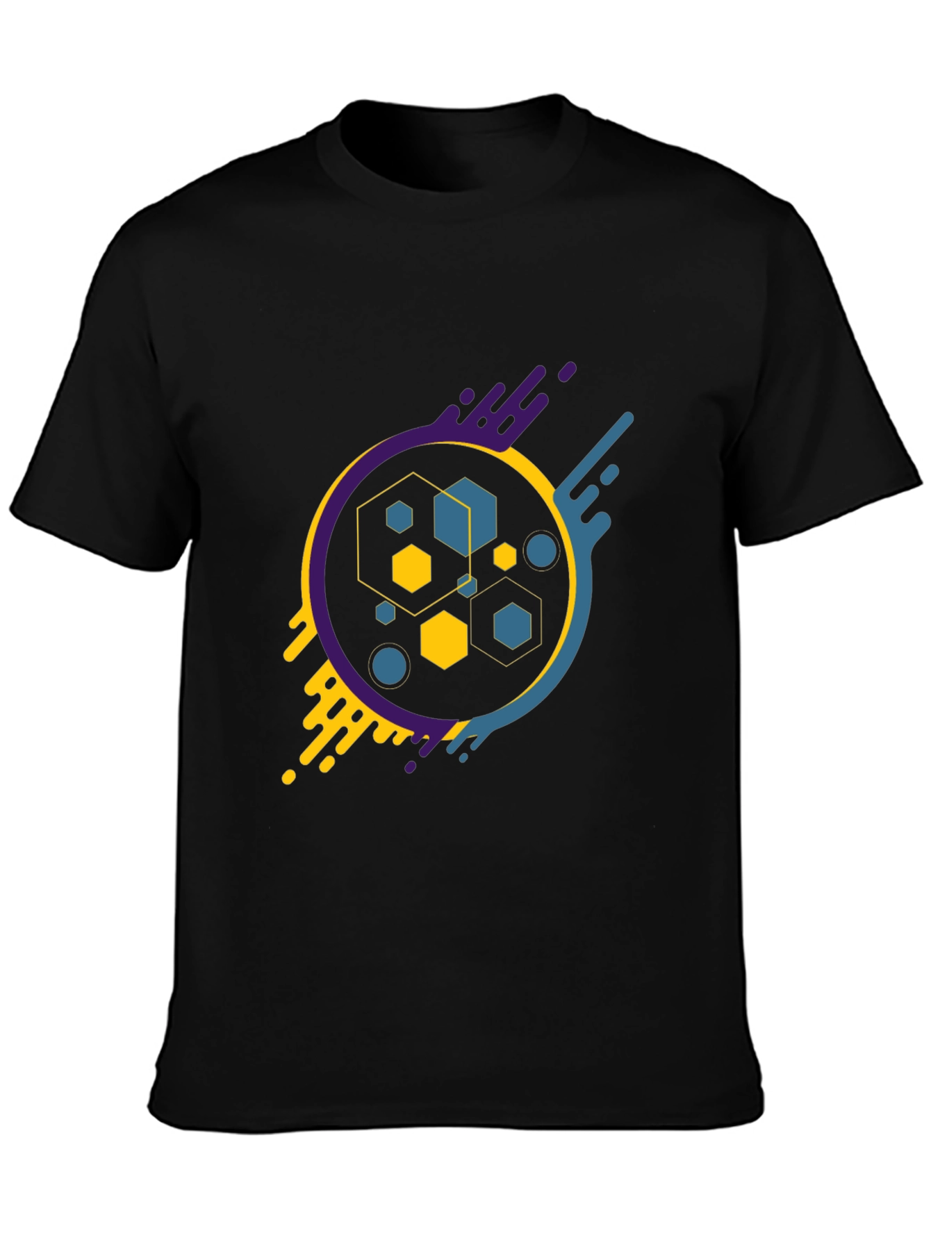 Abstract Geometric Graphic Tee - Modern Design