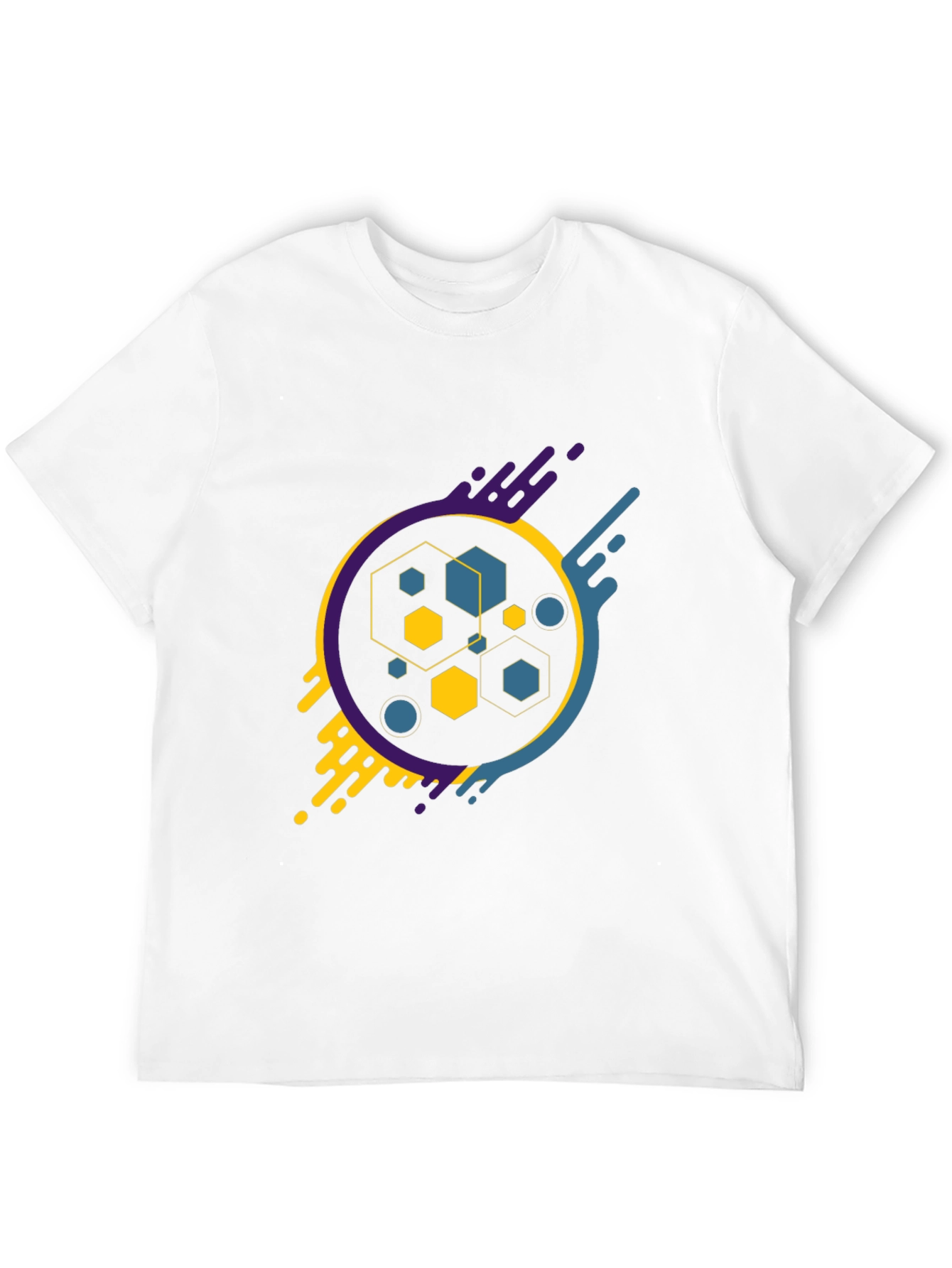 Abstract Geometric Graphic Tee - Modern Design