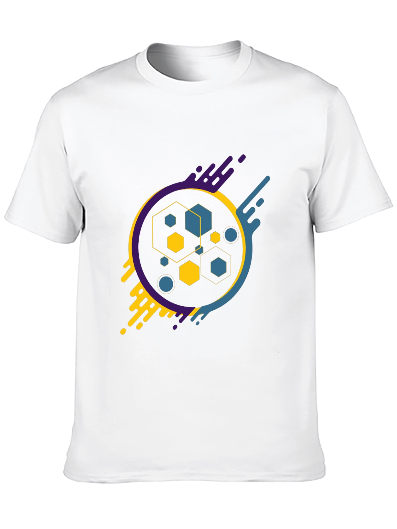 Abstract Geometric Graphic Tee - Modern Design