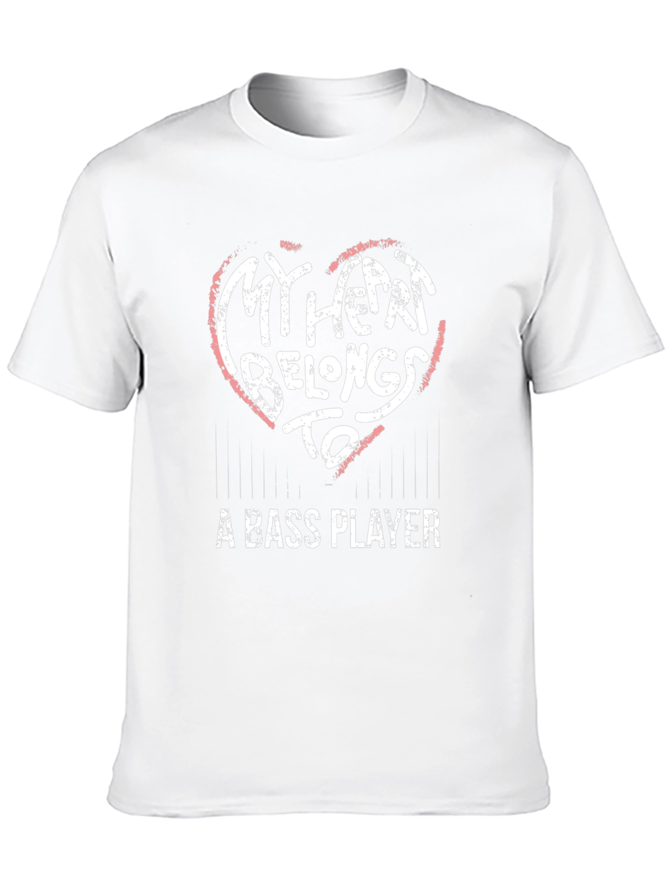 Bass Player Heart T-Shirt - Music Lover Tee