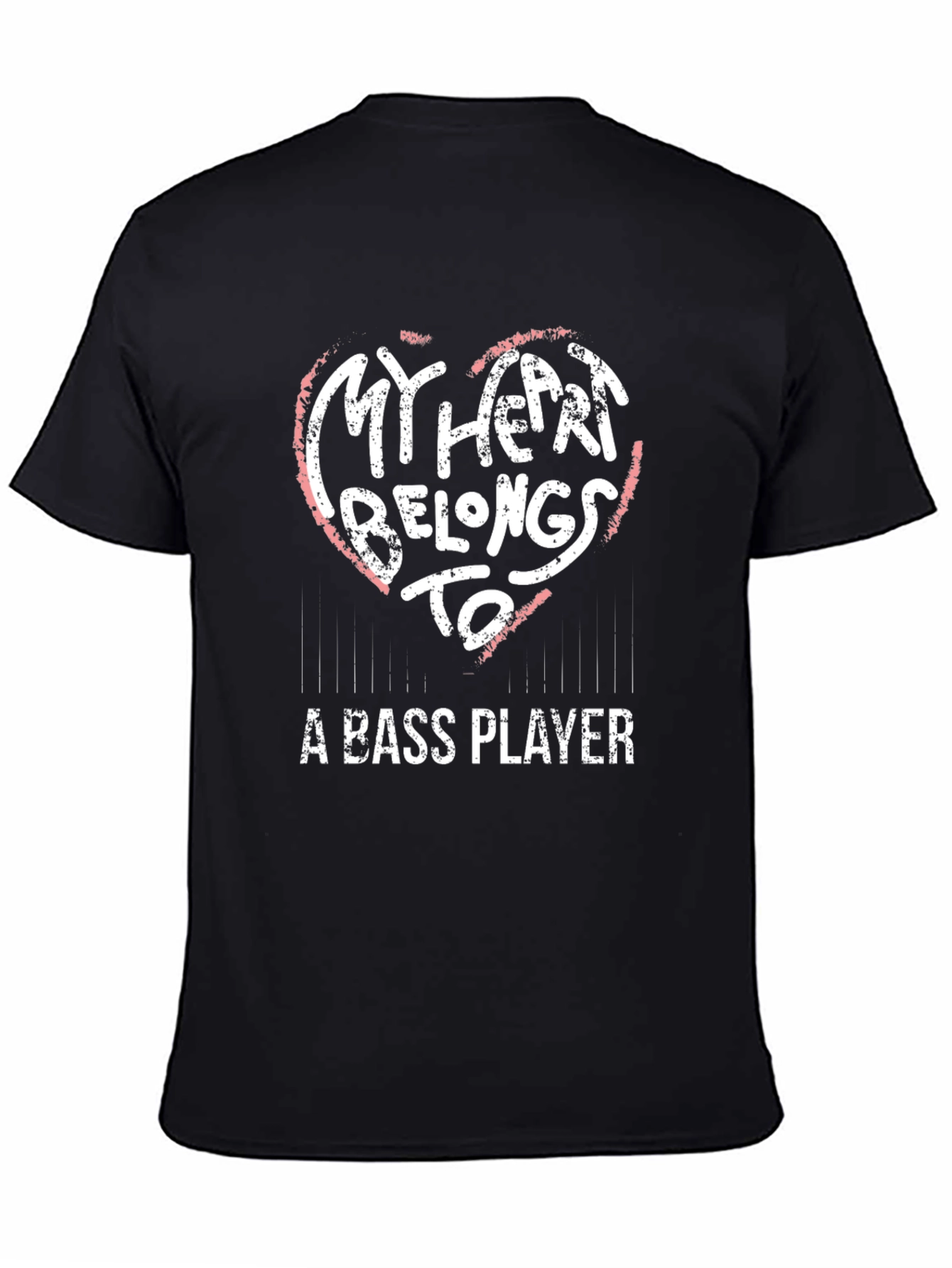 Bass Player Heart T-Shirt - Music Lover Tee