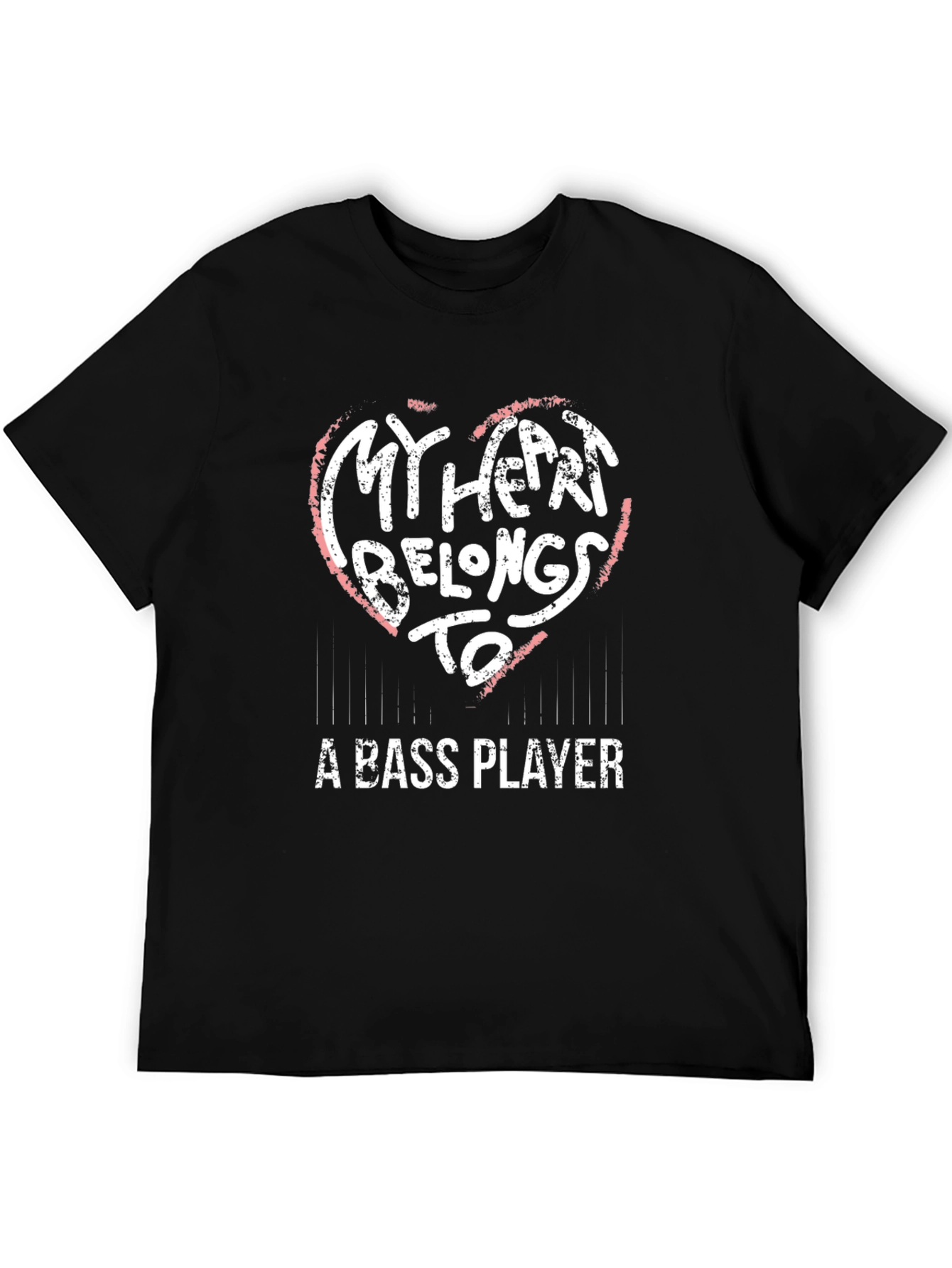 Bass Player Heart T-Shirt - Music Lover Tee