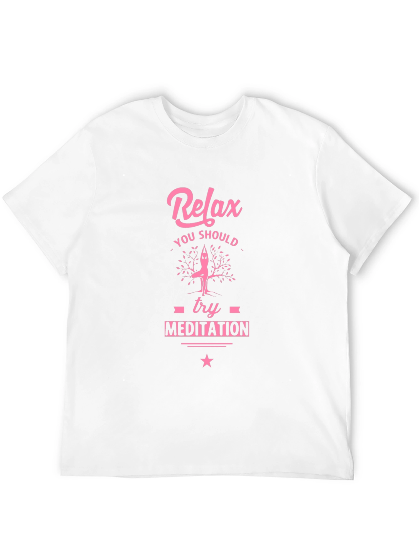 Relax Meditation Black Graphic Tee