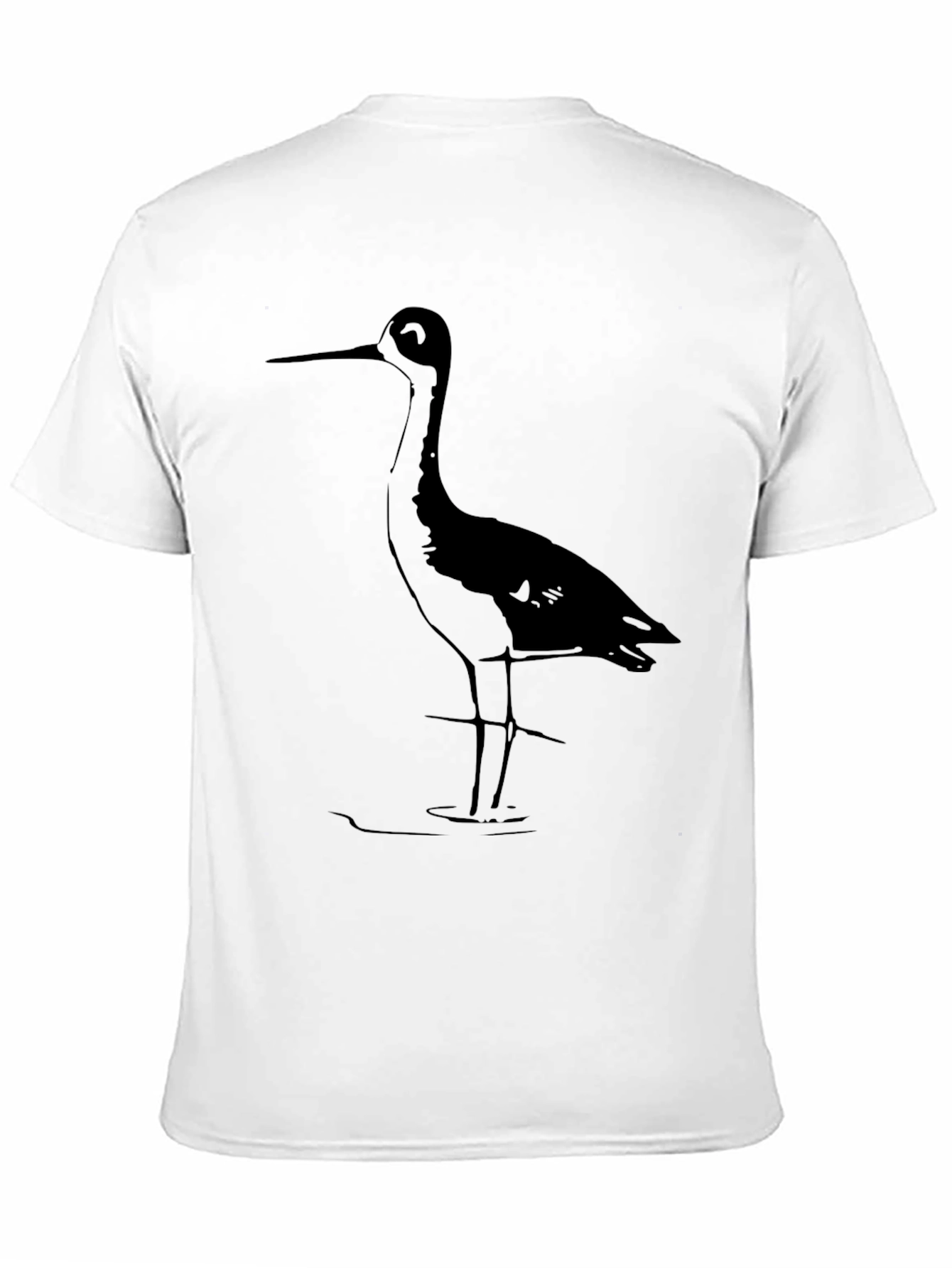 Black Heron Graphic Tee - Stylish Bird Lover Shirt
